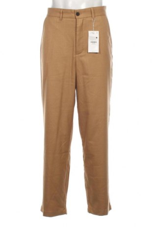 Мъжки панталон Bershka, Размер L, Цвят Бежов, Цена 18,86 лв.