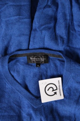 Herrenpullover Tailor & Son, Größe XL, Farbe Blau, Preis 7,47 €