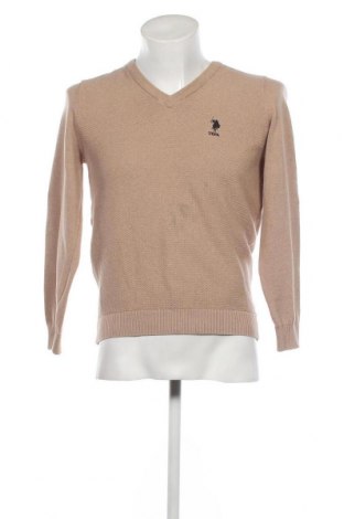 Ανδρικό πουλόβερ U.S. Polo Assn., Μέγεθος S, Χρώμα  Μπέζ, Τιμή 19,00 €