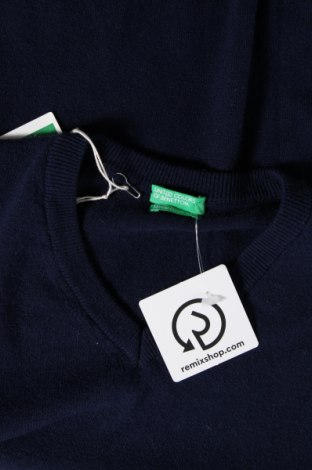 Ανδρικό πουλόβερ United Colors Of Benetton, Μέγεθος S, Χρώμα Μπλέ, Τιμή 37,11 €