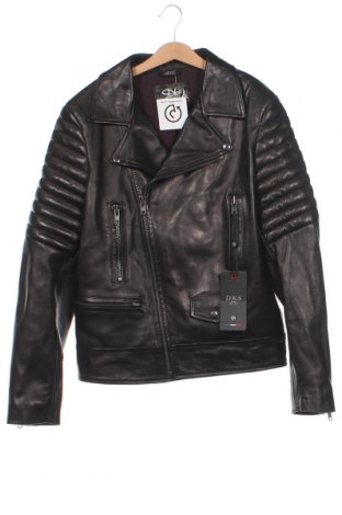 Мъжко кожено яке DKS Leather, Размер M, Цвят Черен, Цена 647,00 лв.