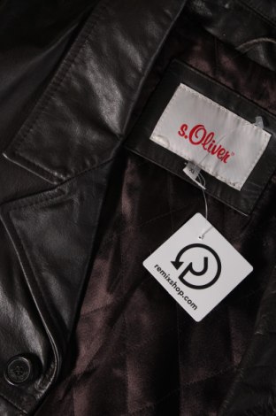 Pánska kožená bunda  S.Oliver, Veľkosť XL, Farba Hnedá, Cena  34,95 €