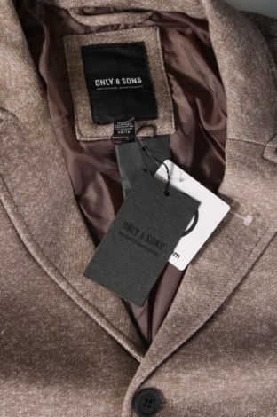 Мъжко палто Only & Sons, Размер XS, Цвят Бежов, Цена 172,00 лв.