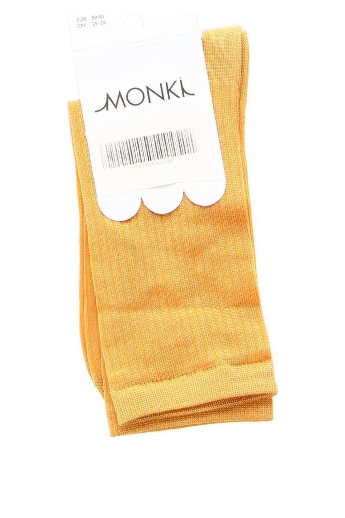 Socken Monki, Größe M, Farbe Gelb, Preis 5,95 €