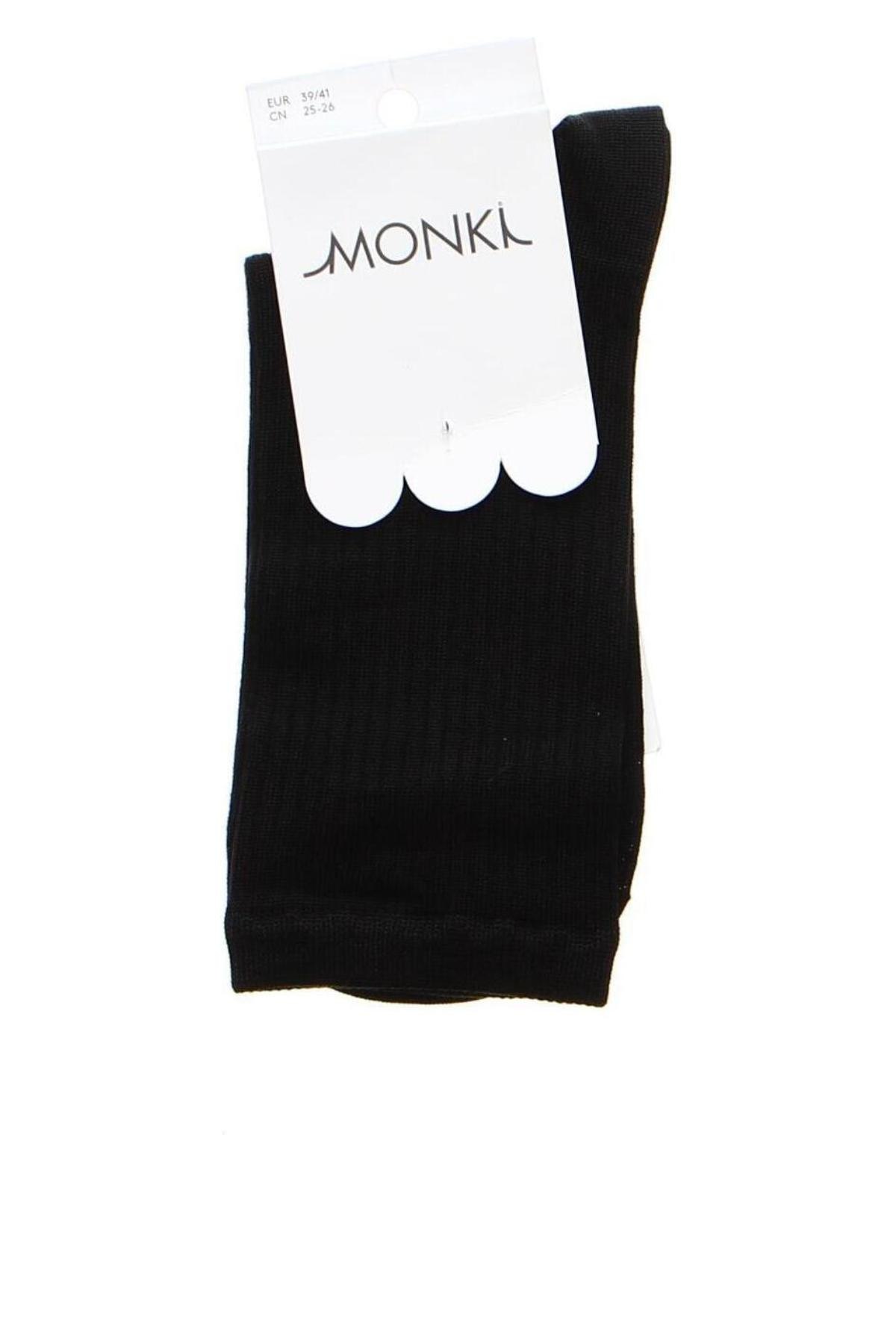 Чорапи Monki, Размер M, Цвят Черен, Цена 6,09 лв.
