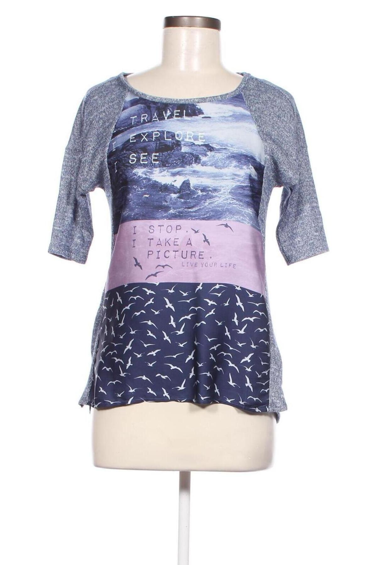 Γυναικεία μπλούζα Edc By Esprit, Μέγεθος XS, Χρώμα Μπλέ, Τιμή 2,97 €