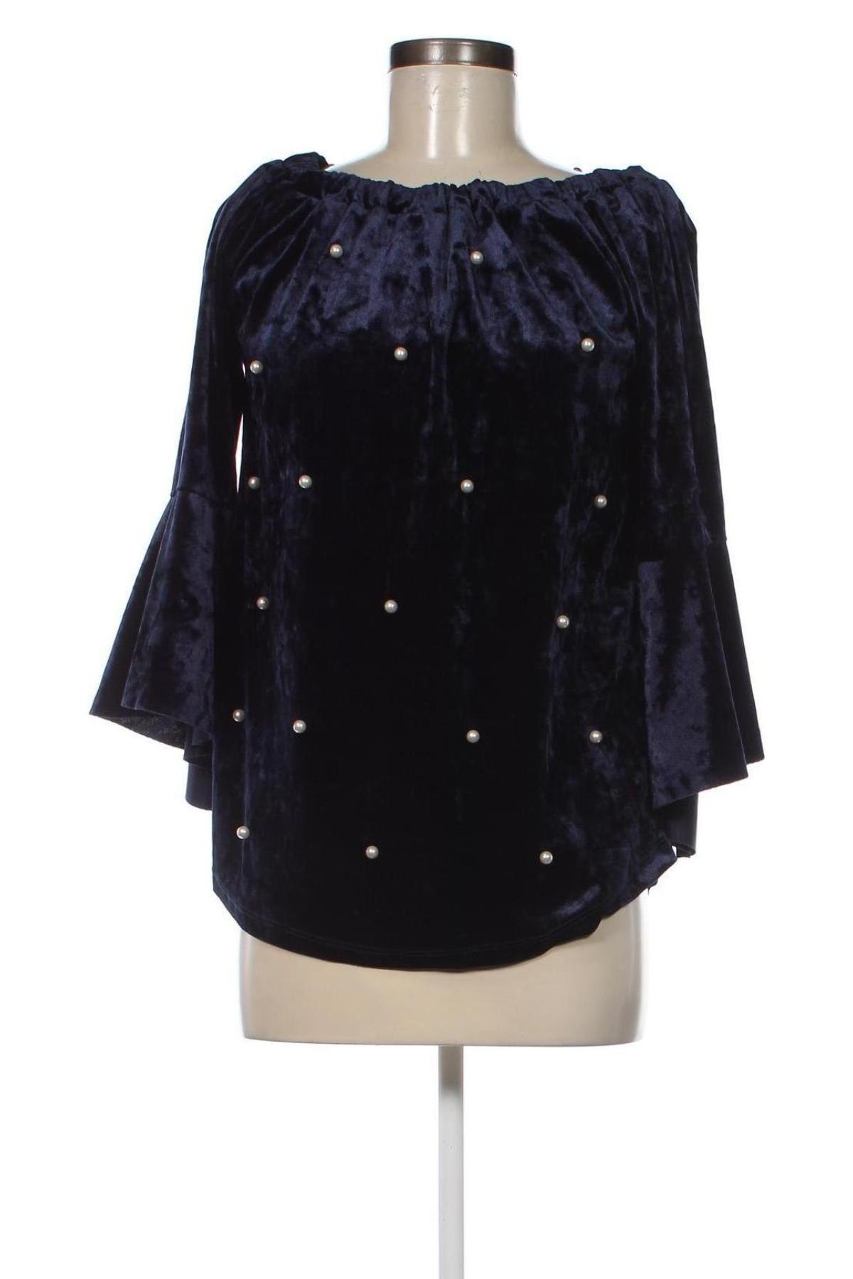 Дамска блуза Made In Italy, Размер M, Цвят Син, Цена 17,47 лв.