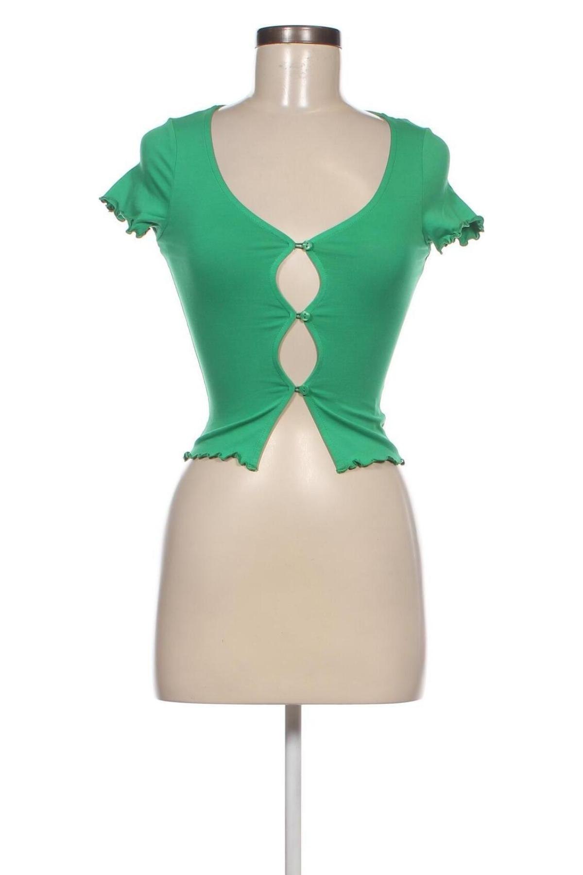 Damen Shirt Monki, Größe XXS, Farbe Grün, Preis € 10,82