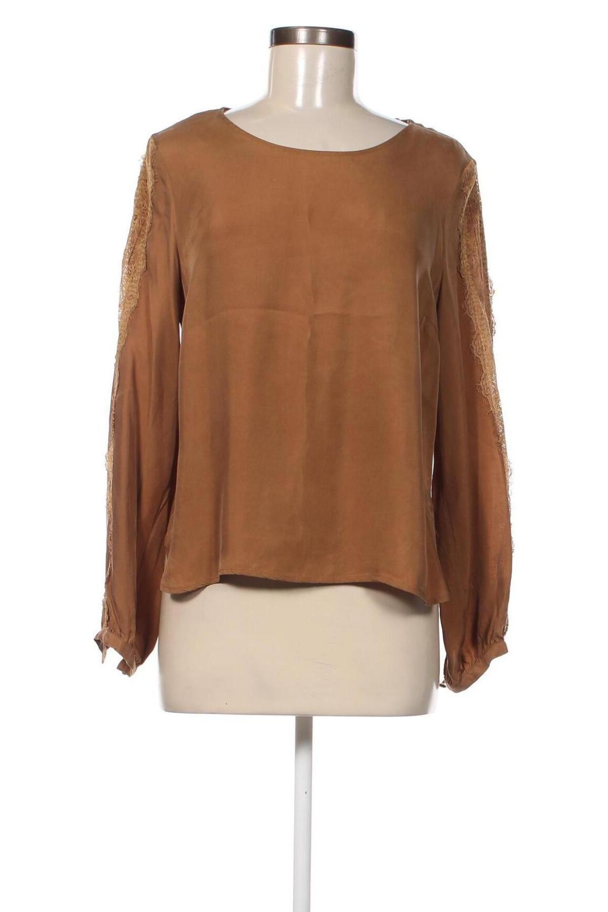 Γυναικεία μπλούζα Object, Μέγεθος M, Χρώμα Καφέ, Τιμή 3,79 €