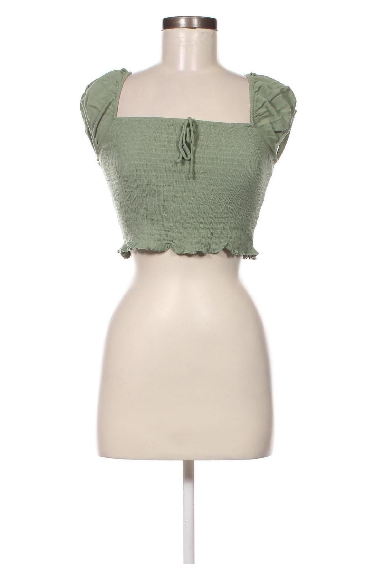 Bluză de femei Pull&Bear, Mărime S, Culoare Verde, Preț 48,47 Lei