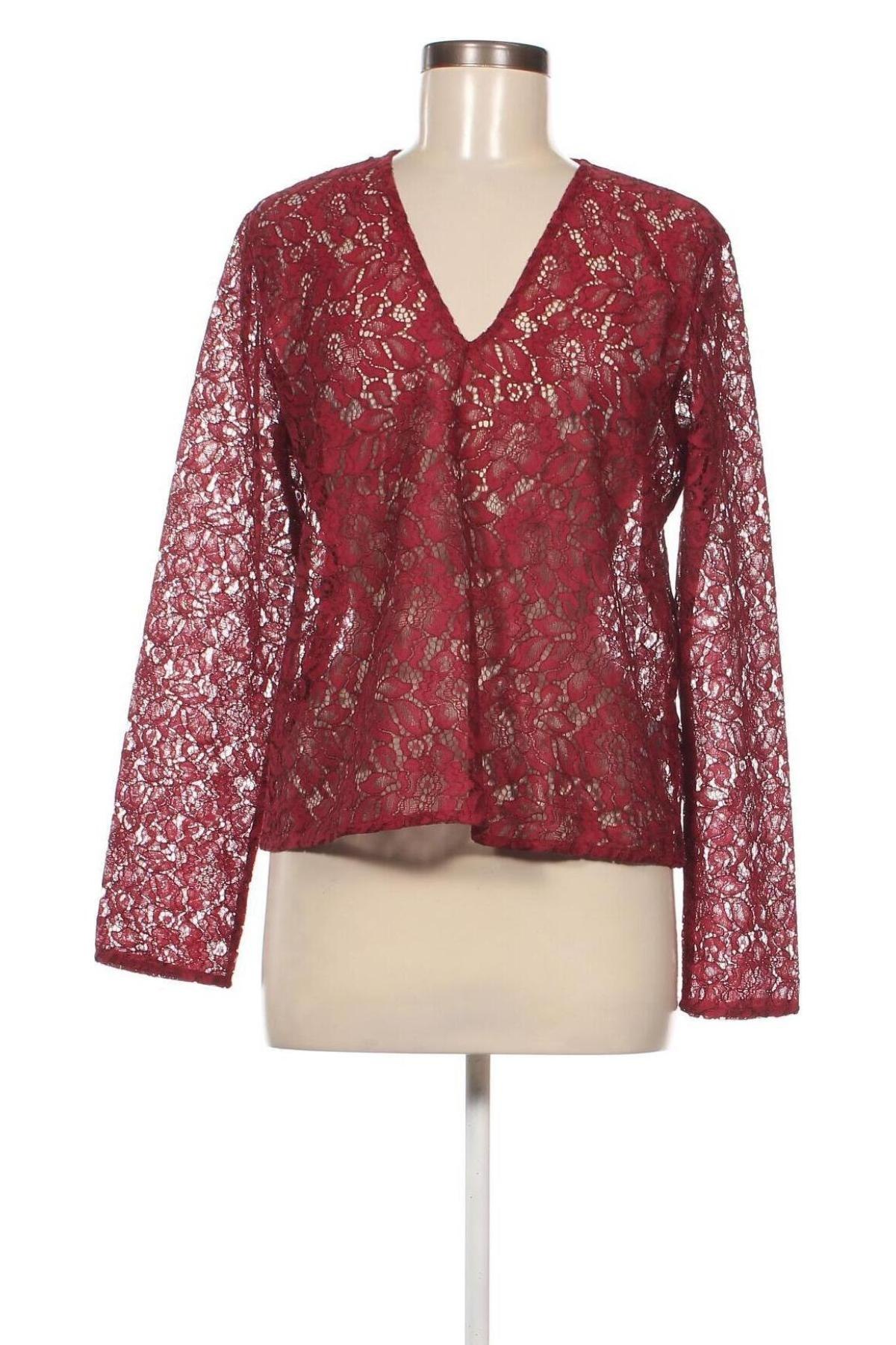 Damen Shirt Stockh Lm, Größe M, Farbe Rot, Preis 4,26 €