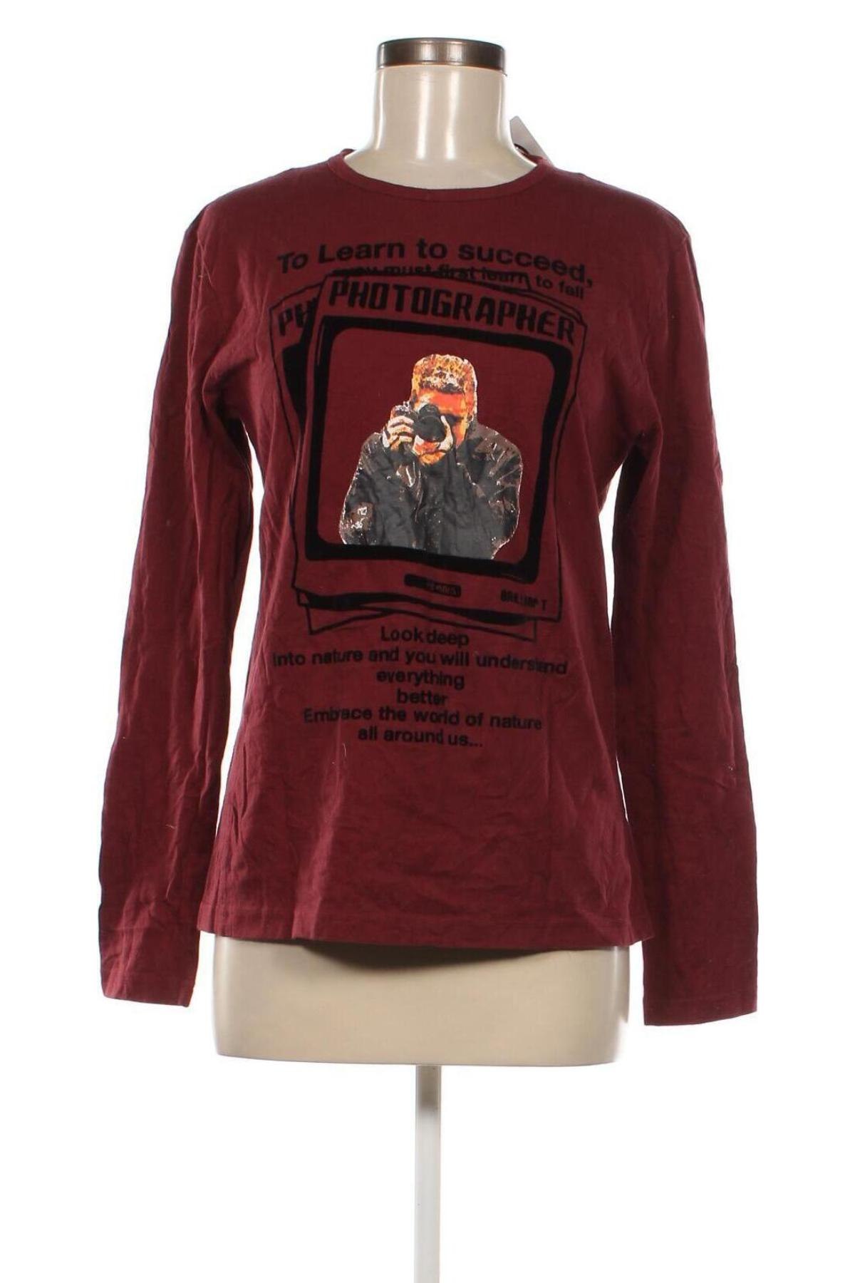 Γυναικεία μπλούζα Yishion, Μέγεθος M, Χρώμα Κόκκινο, Τιμή 11,75 €