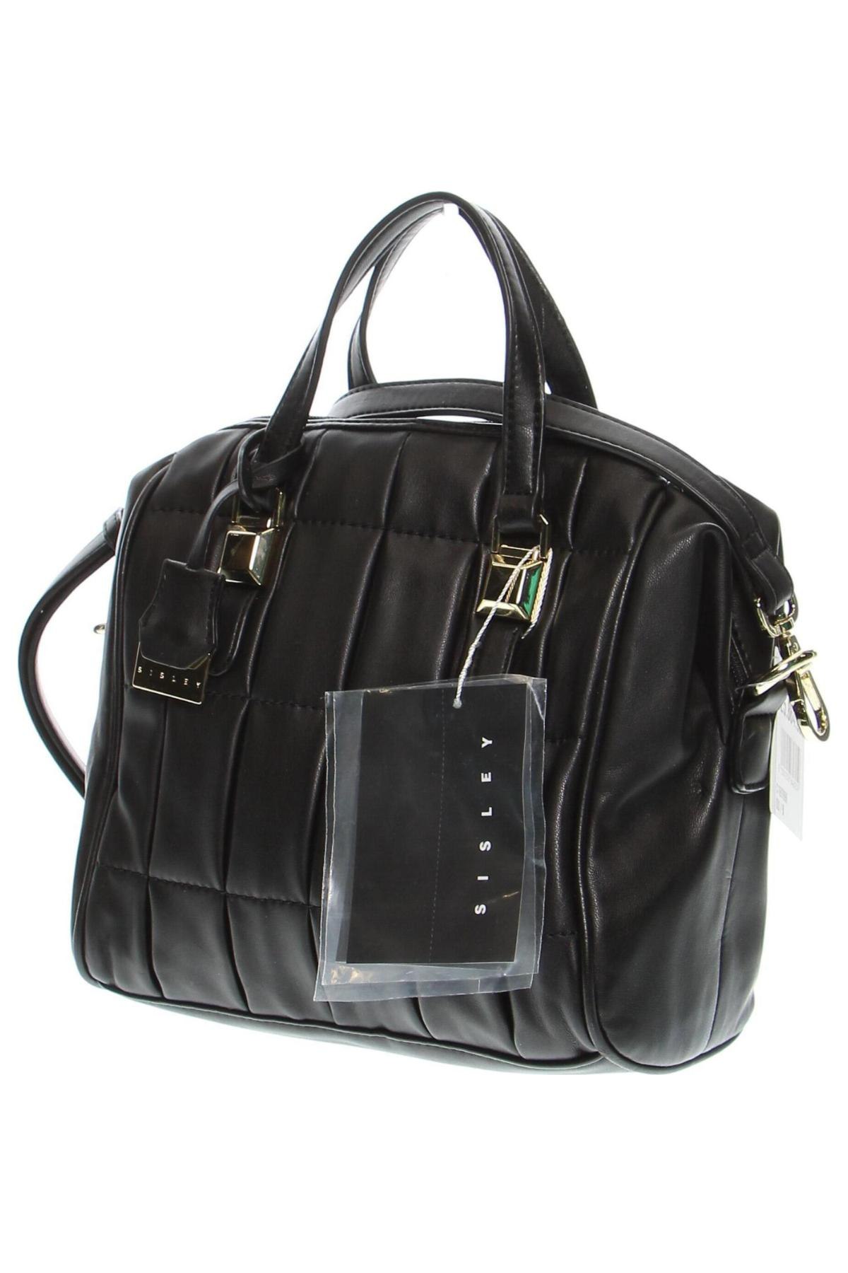Дамска чанта Sisley, Цвят Черен, Цена 146,00 лв.