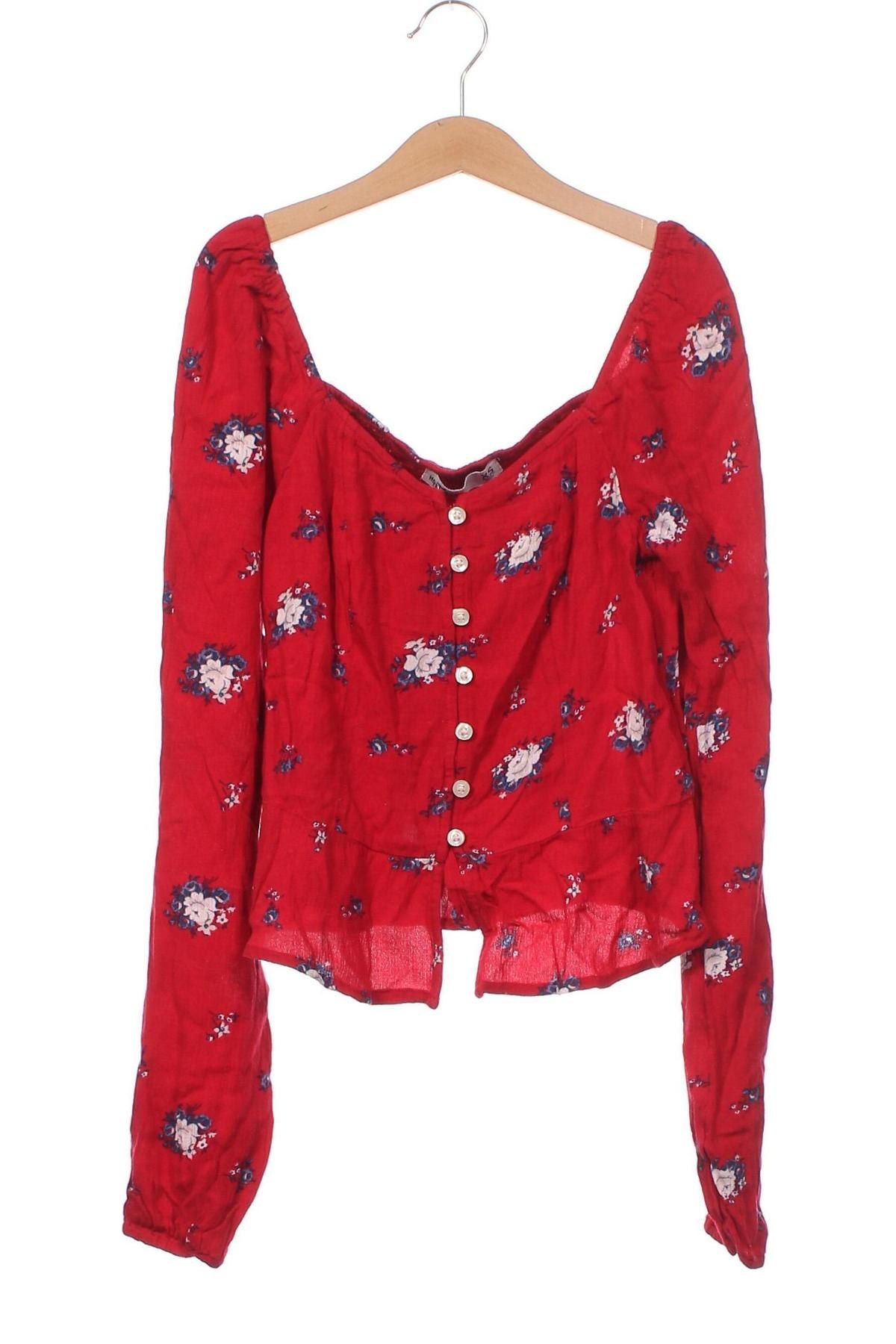 Γυναικείο πουκάμισο Hollister, Μέγεθος XS, Χρώμα Κόκκινο, Τιμή 4,16 €