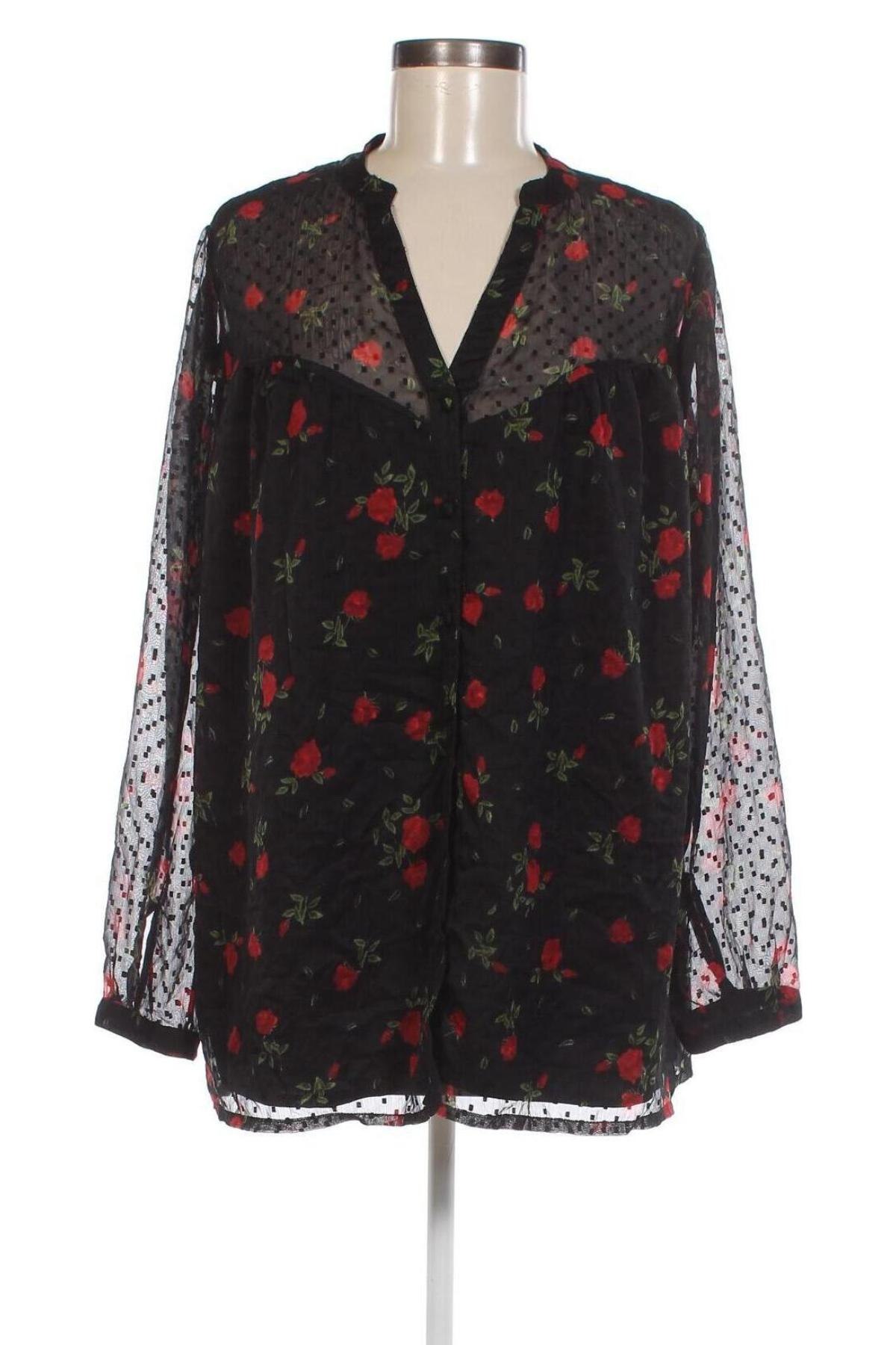 Γυναικείο πουκάμισο Kiabi, Μέγεθος XL, Χρώμα Μαύρο, Τιμή 13,91 €