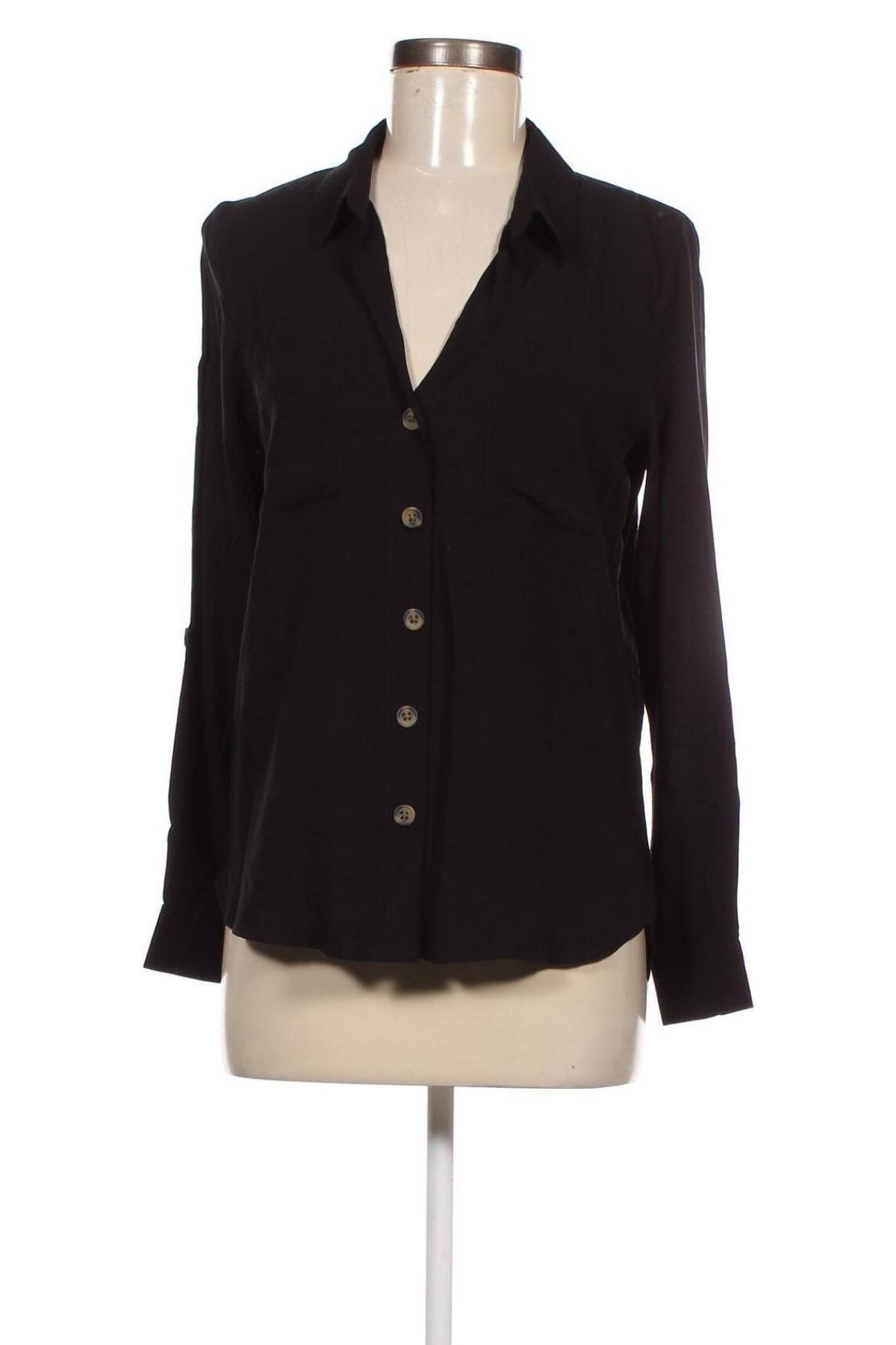 Γυναικείο πουκάμισο ONLY, Μέγεθος S, Χρώμα Μαύρο, Τιμή 7,42 €