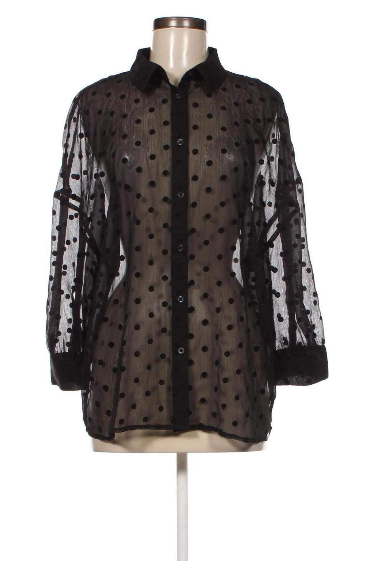 Γυναικείο πουκάμισο Q/S by S.Oliver, Μέγεθος XL, Χρώμα Μαύρο, Τιμή 8,17 €