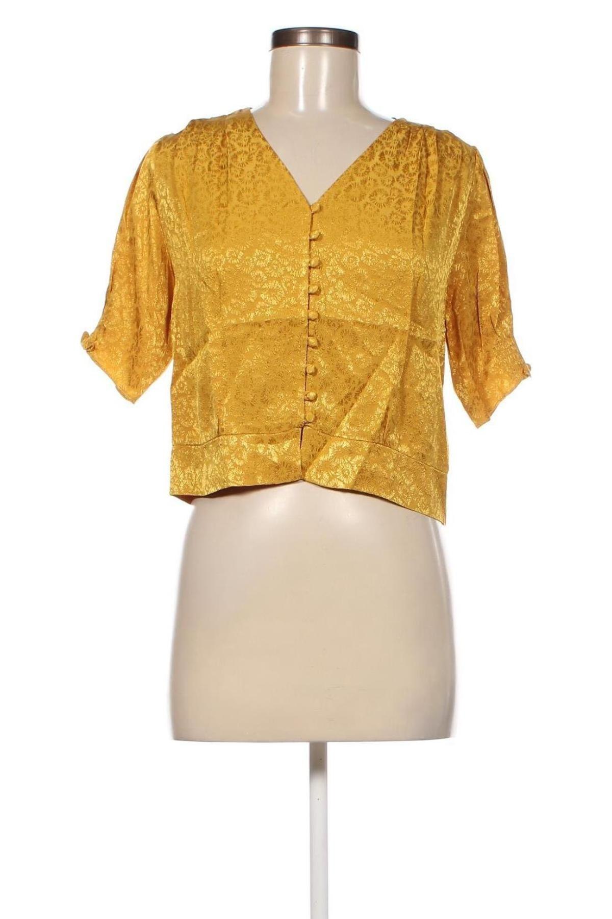 Γυναικείο πουκάμισο SUNCOO, Μέγεθος S, Χρώμα Κίτρινο, Τιμή 23,66 €