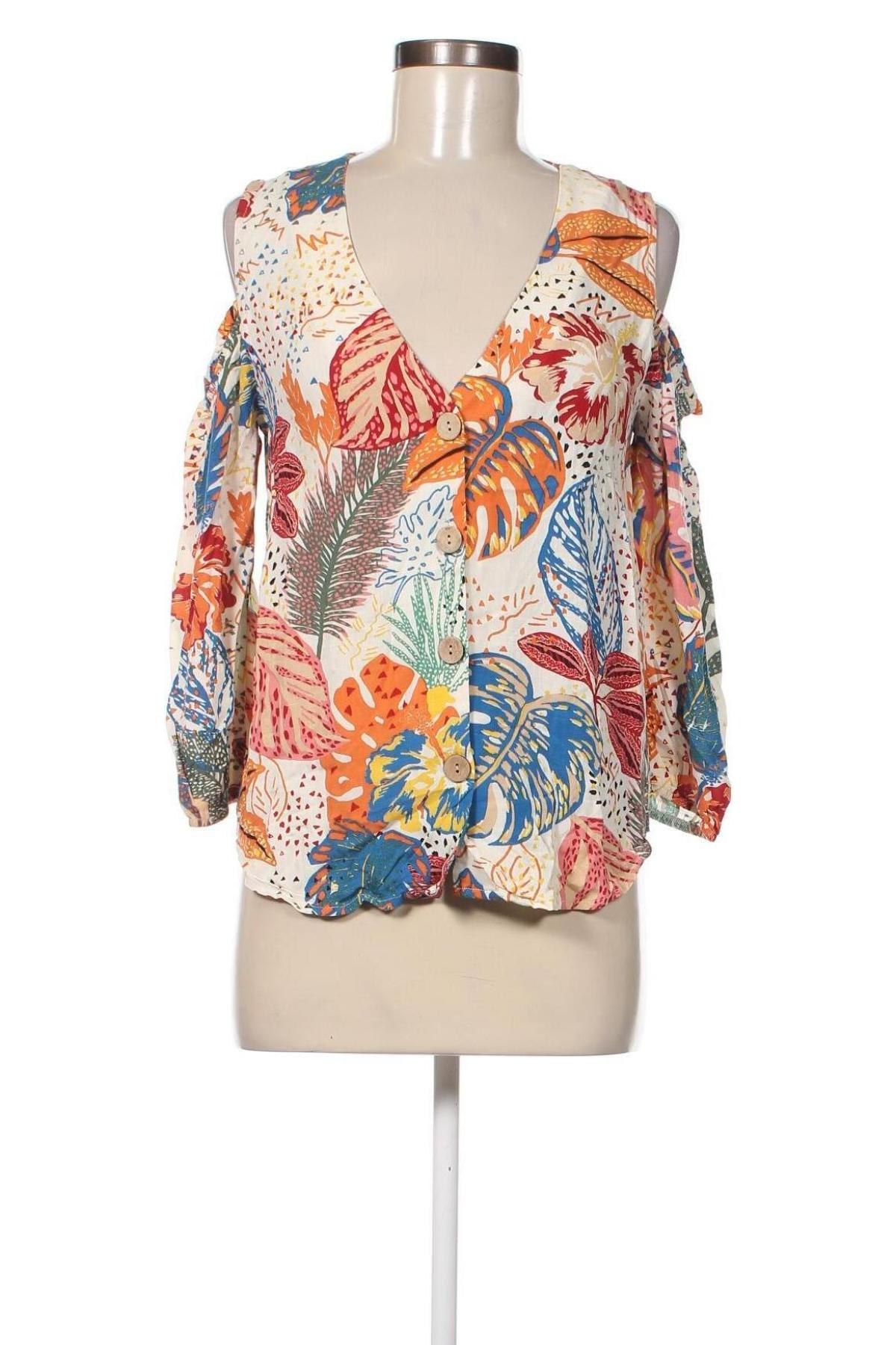 Γυναικείο πουκάμισο Springfield, Μέγεθος S, Χρώμα Πολύχρωμο, Τιμή 10,52 €