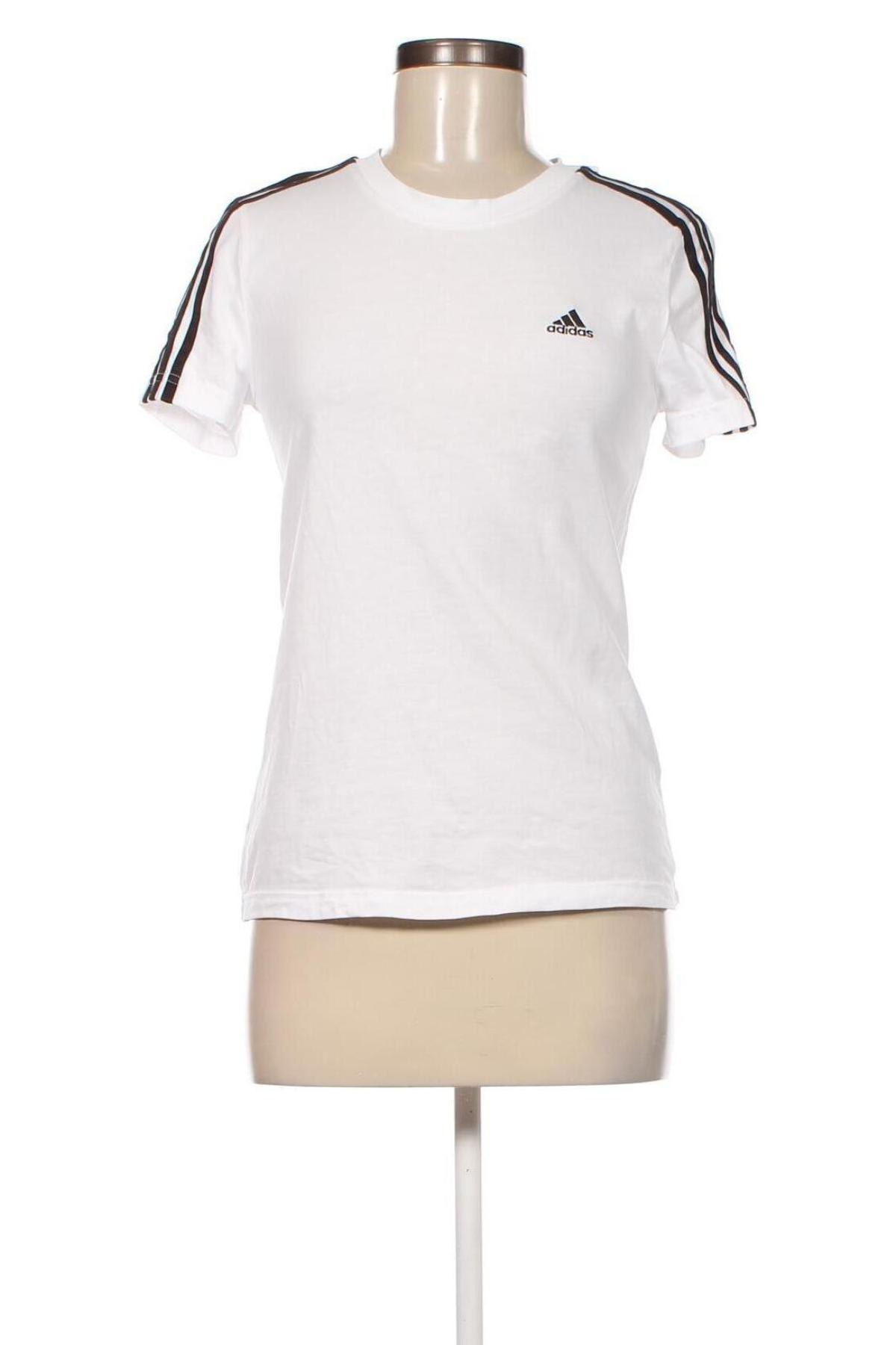 Γυναικείο t-shirt Adidas, Μέγεθος S, Χρώμα Λευκό, Τιμή 28,41 €