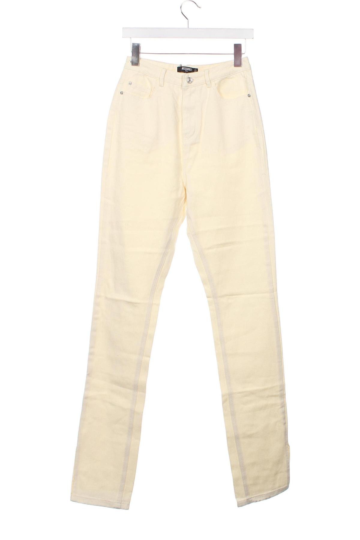 Damen Jeans Missguided, Größe XS, Farbe Ecru, Preis 9,01 €