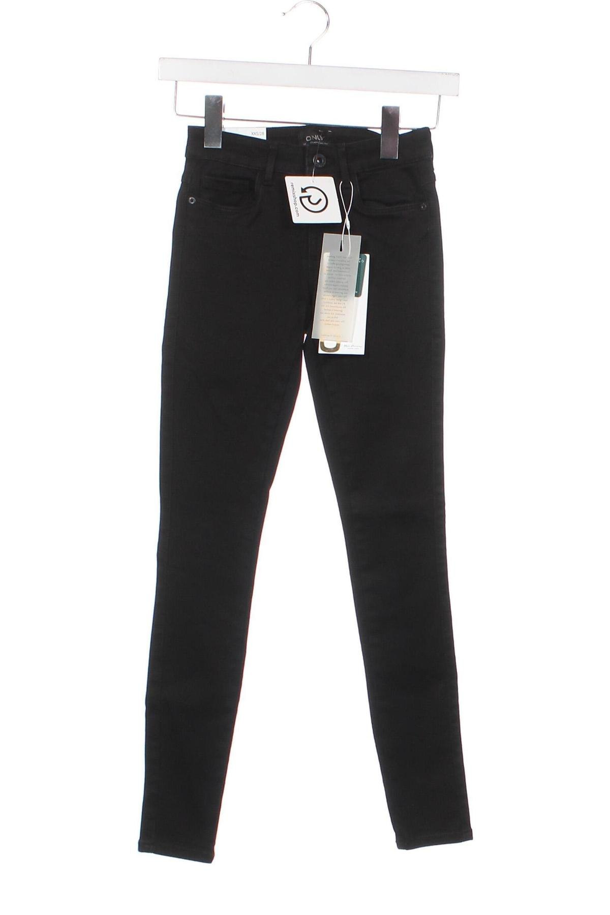 Damen Jeans ONLY, Größe XXS, Farbe Schwarz, Preis 5,99 €