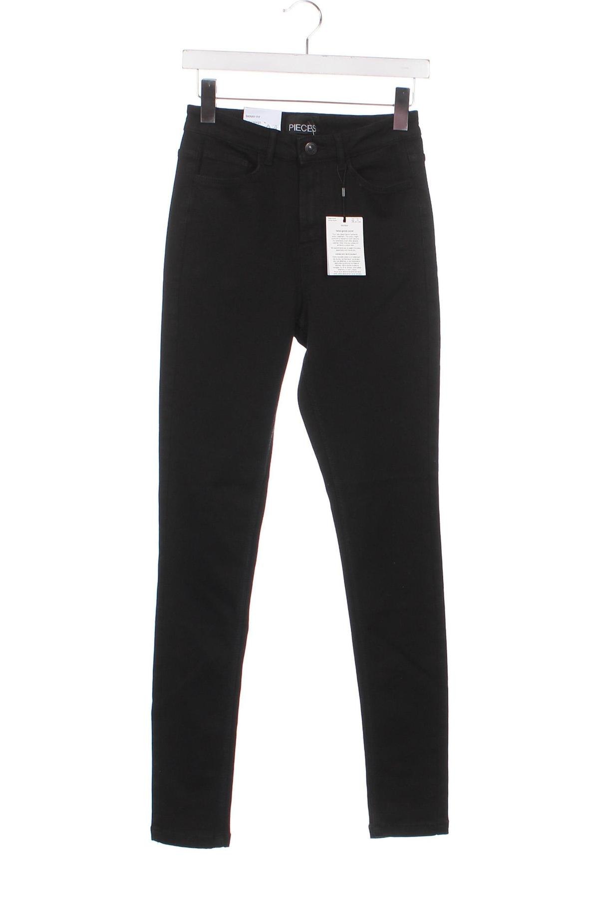 Dámske džínsy  Pieces, Veľkosť XS, Farba Čierna, Cena  10,52 €