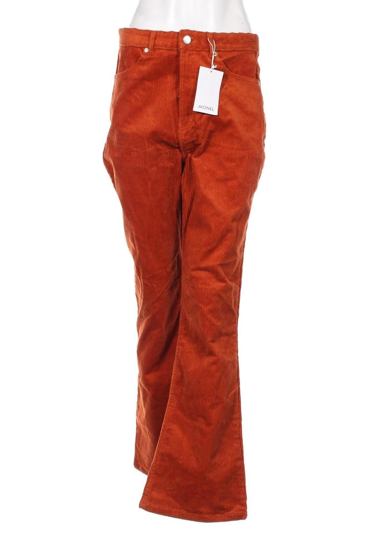 Γυναικείο κοτλέ παντελόνι Monki, Μέγεθος M, Χρώμα Πορτοκαλί, Τιμή 7,07 €