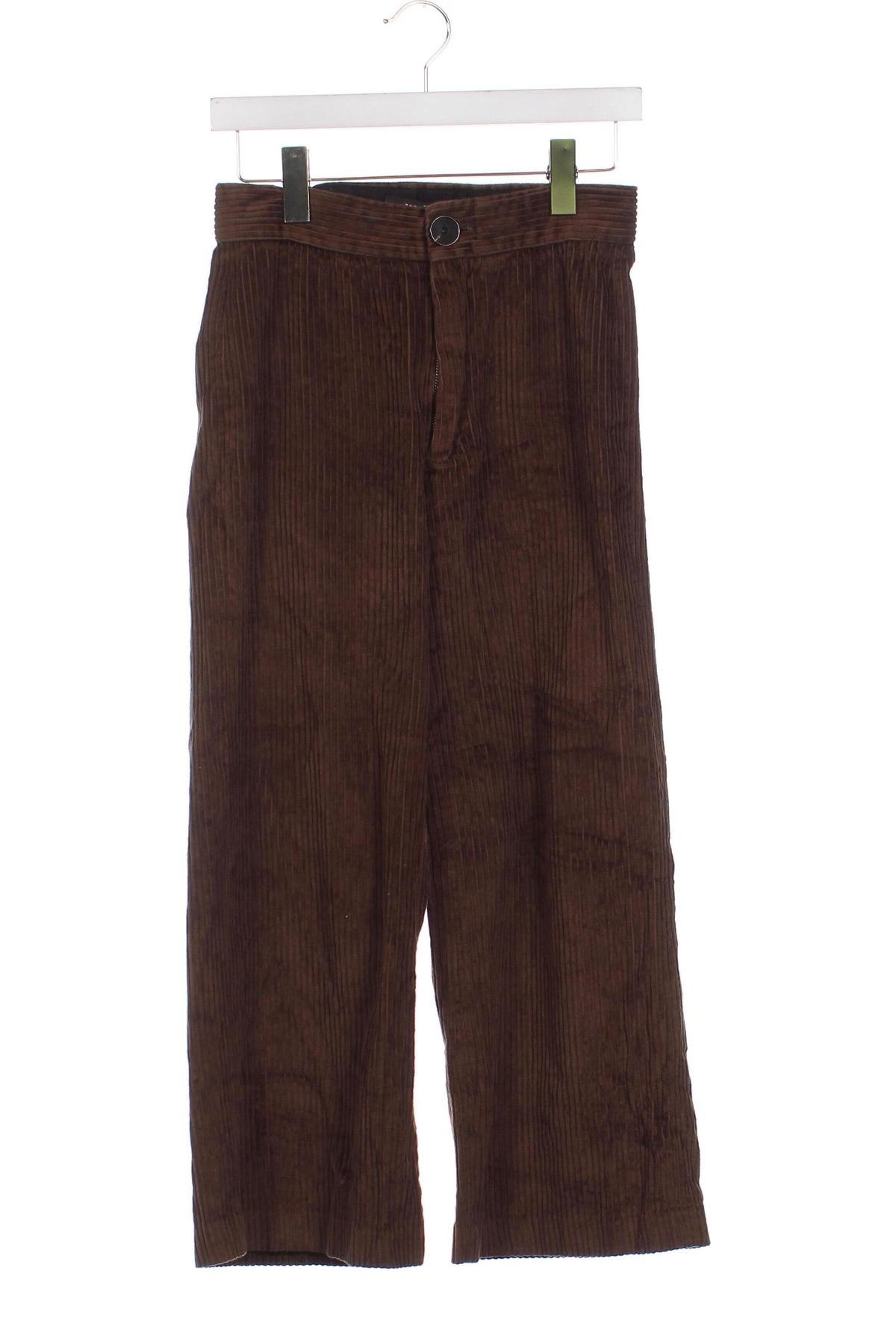 Дамски джинси Zara, Размер XS, Цвят Кафяв, Цена 30,00 лв.