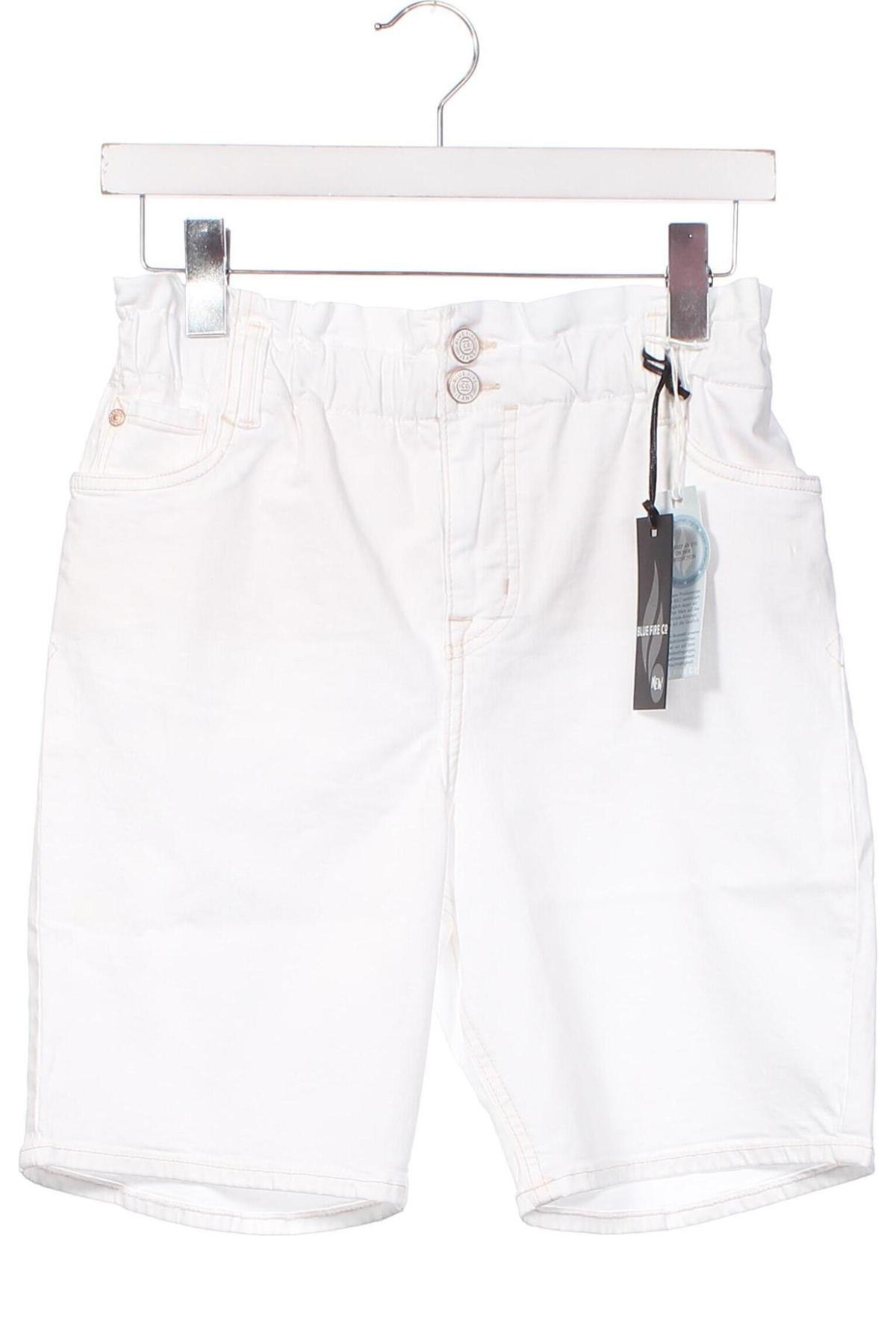 Дамски къс панталон Blue Fire Co, Размер XXS, Цвят Бял, Цена 13,02 лв.