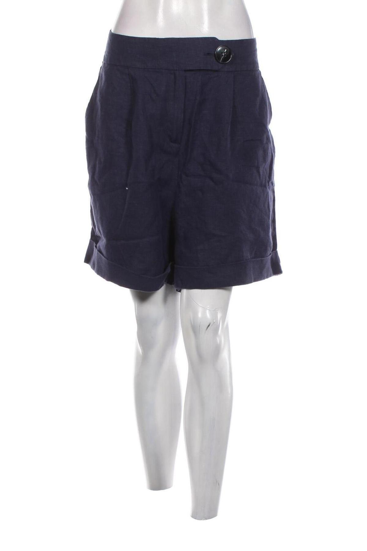 Pantaloni scurți de femei Camaieu, Mărime XL, Culoare Albastru, Preț 101,97 Lei