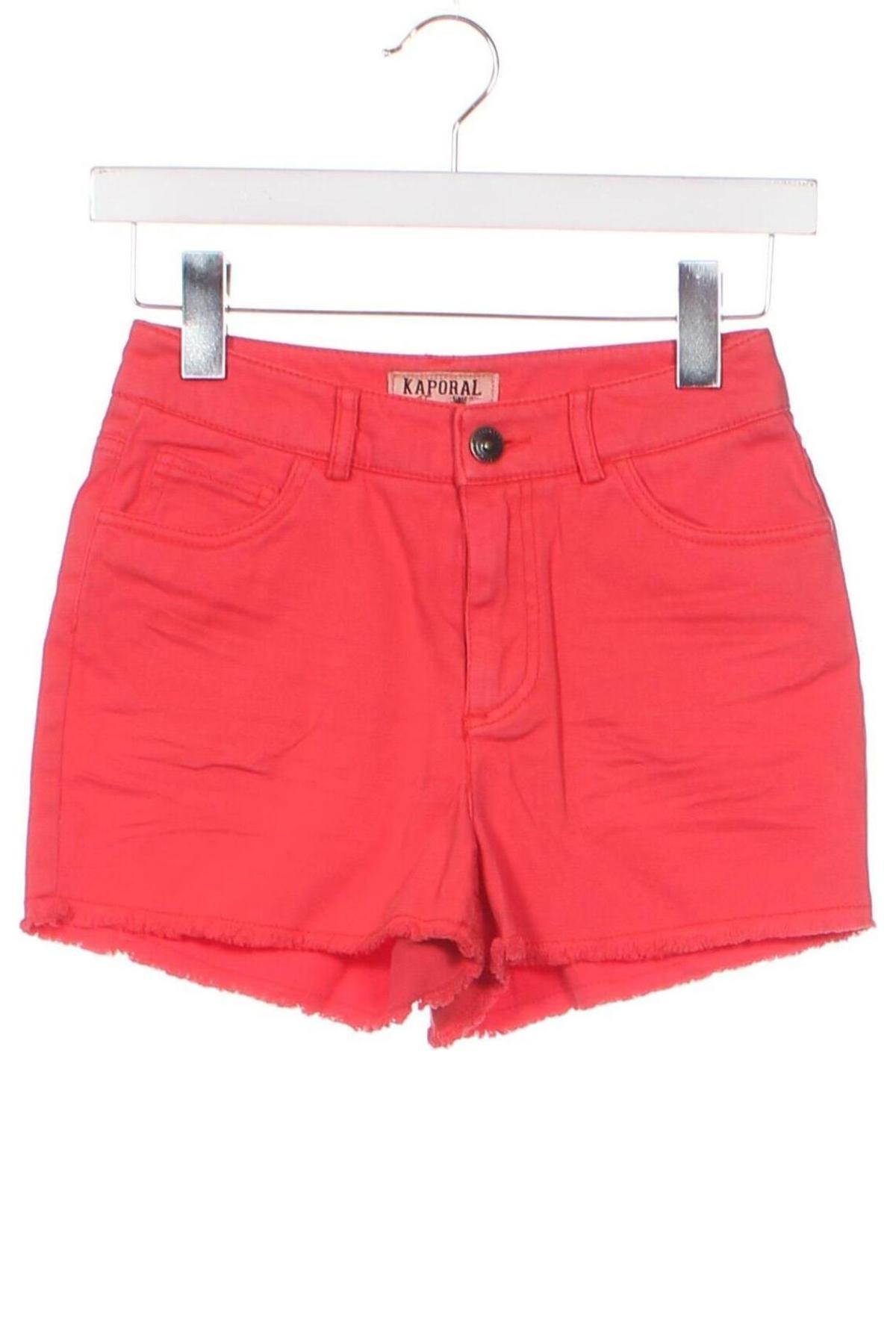 Дамски къс панталон Kaporal, Размер XS, Цвят Червен, Цена 11,52 лв.