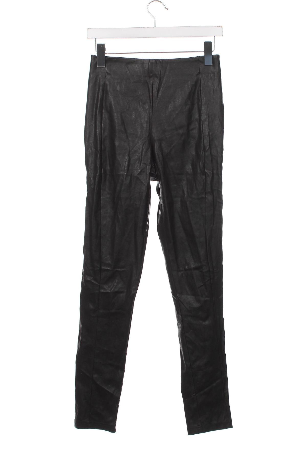 Γυναικείο παντελόνι δερμάτινο Yessica, Μέγεθος XS, Χρώμα Μαύρο, Τιμή 3,59 €
