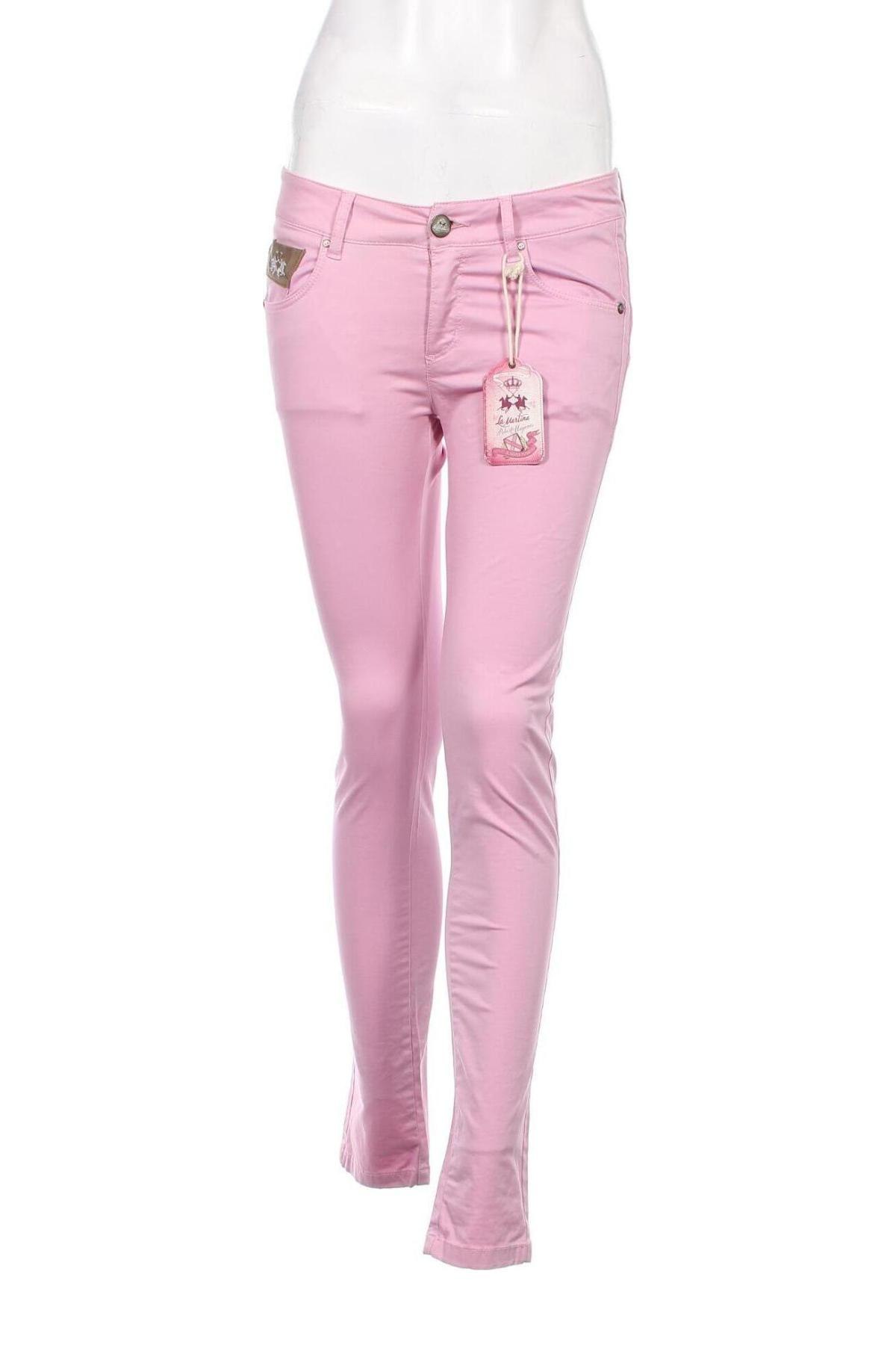 Дамски панталон La Martina, Размер M, Цвят Розов, Цена 85,95 лв.