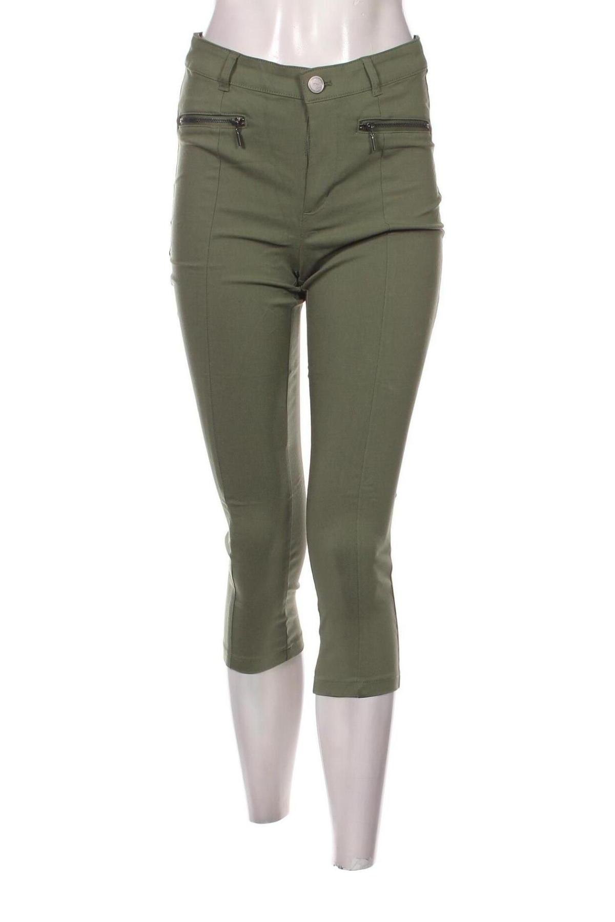Дамски панталон My Wear, Размер S, Цвят Зелен, Цена 9,57 лв.