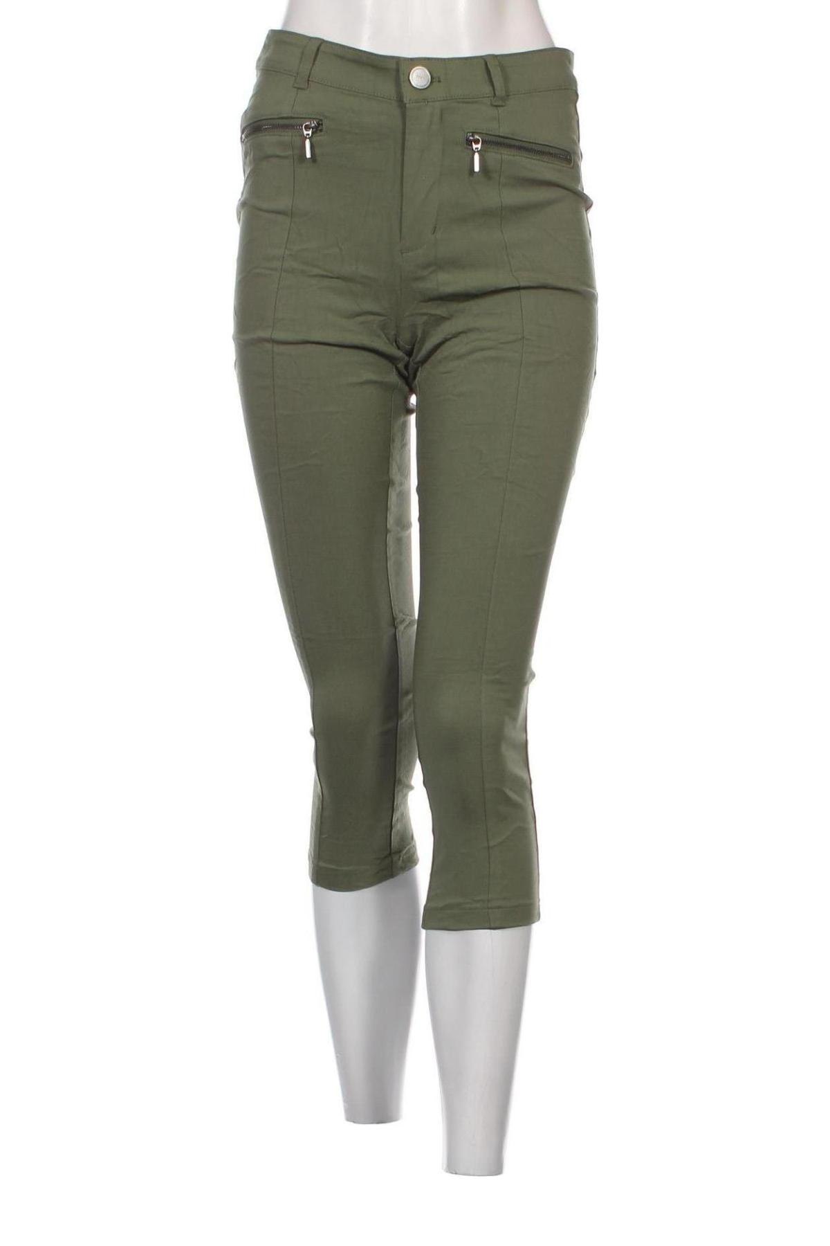 Дамски панталон My Wear, Размер S, Цвят Зелен, Цена 9,57 лв.