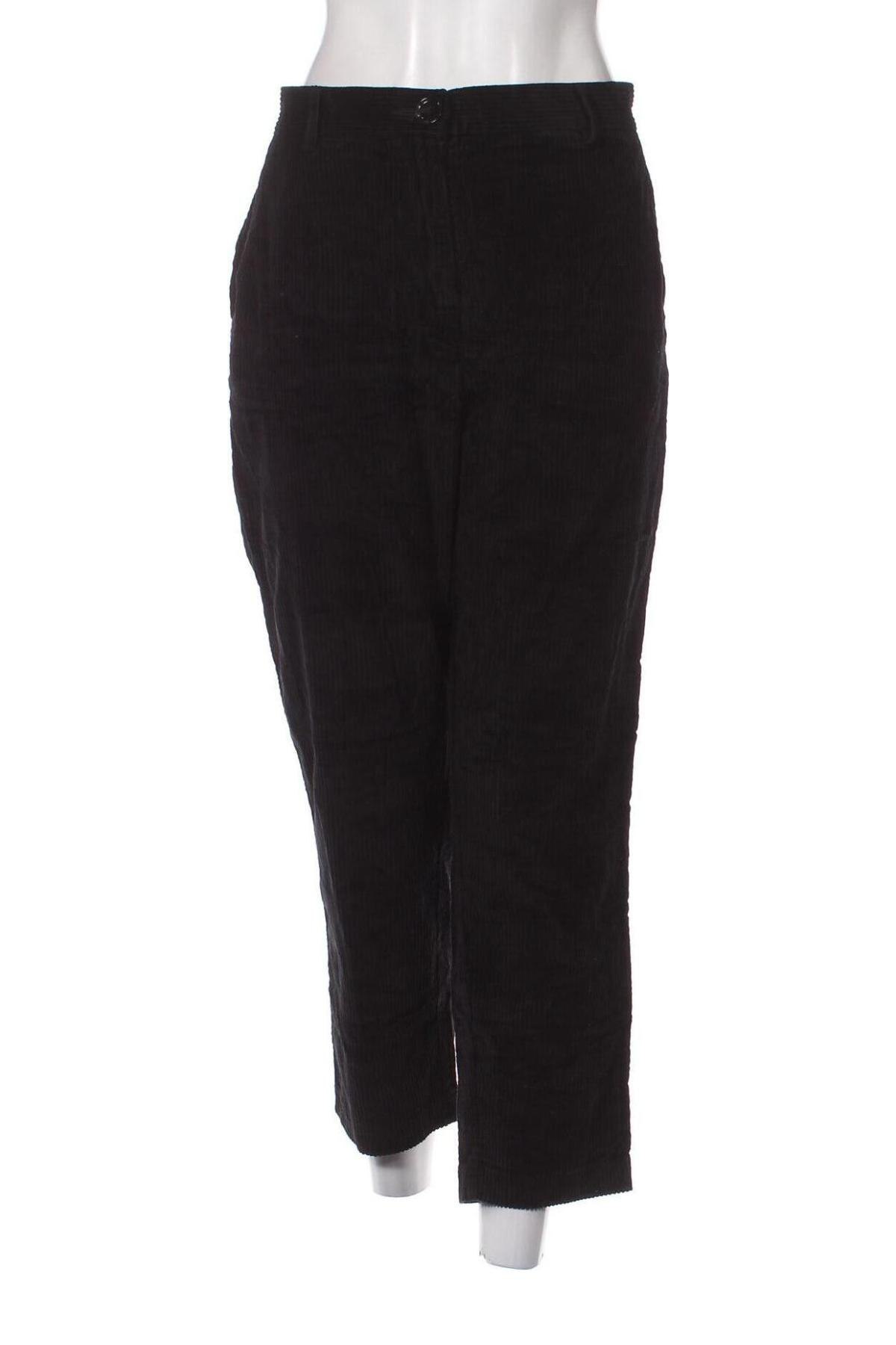 Γυναικείο κοτλέ παντελόνι Sisley, Μέγεθος XL, Χρώμα Μαύρο, Τιμή 16,67 €
