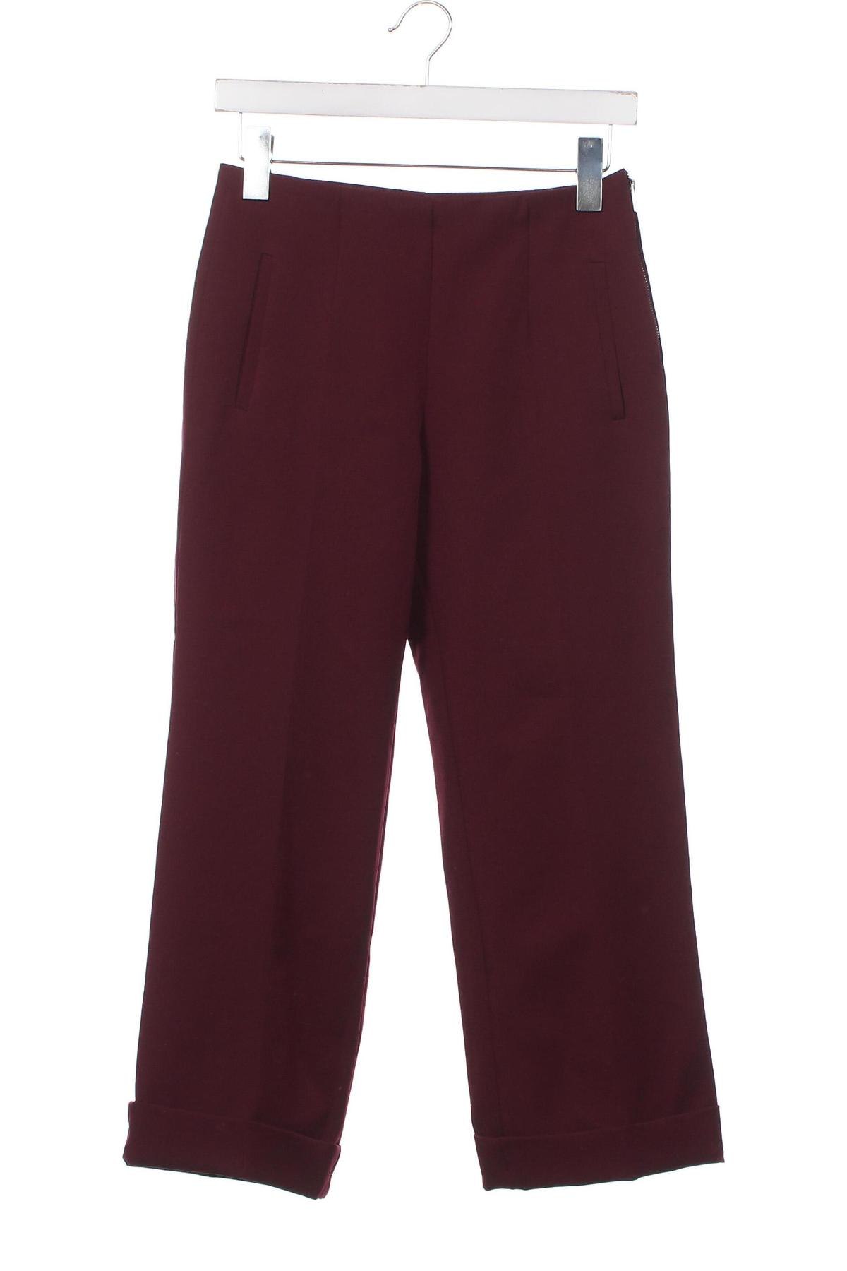 Дамски панталон Zara Trafaluc, Размер XS, Цвят Червен, Цена 20,00 лв.