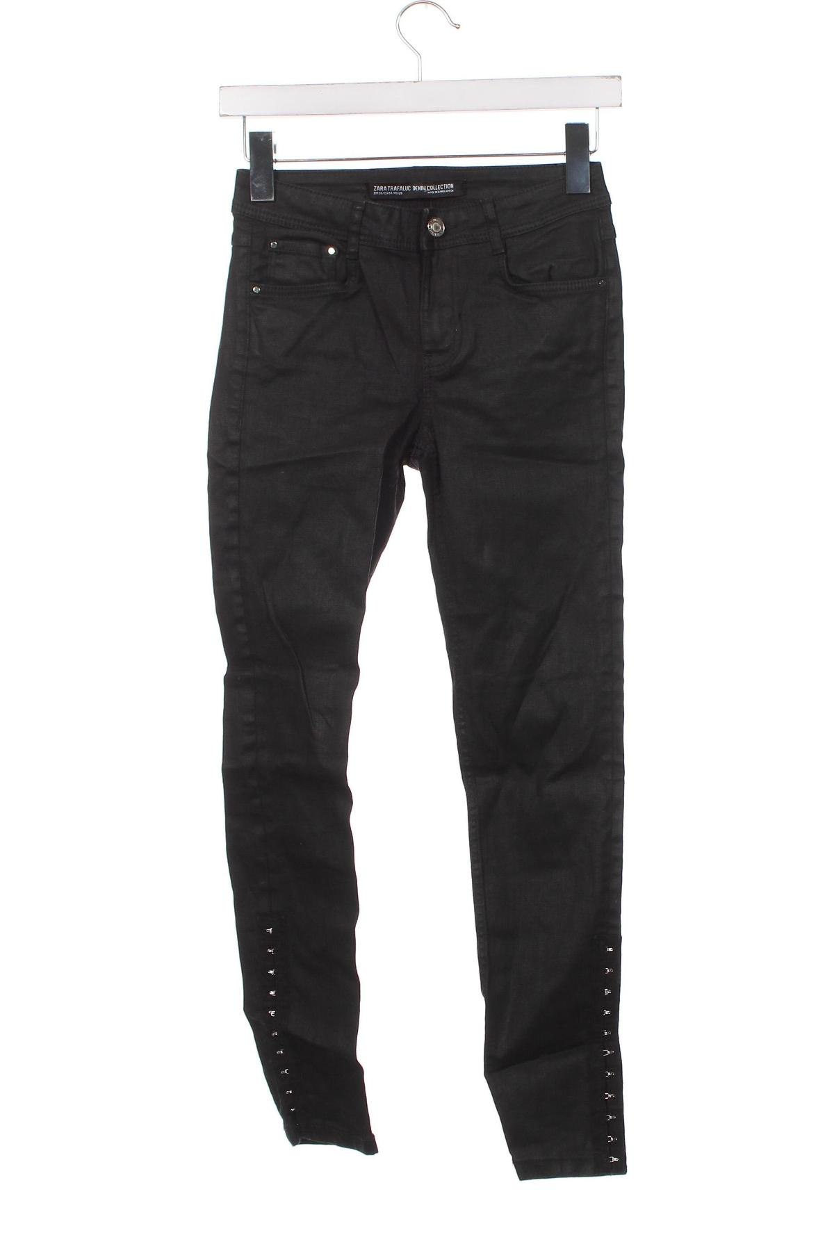 Дамски панталон Zara Trafaluc, Размер XS, Цвят Черен, Цена 8,00 лв.