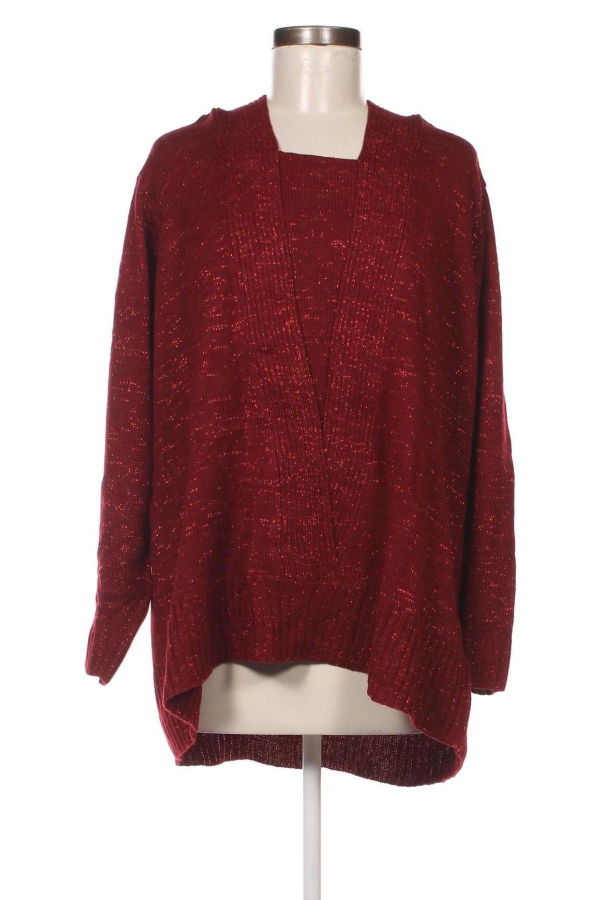 Дамски пуловер, Размер 4XL, Цвят Червен, Цена 19,14 лв.