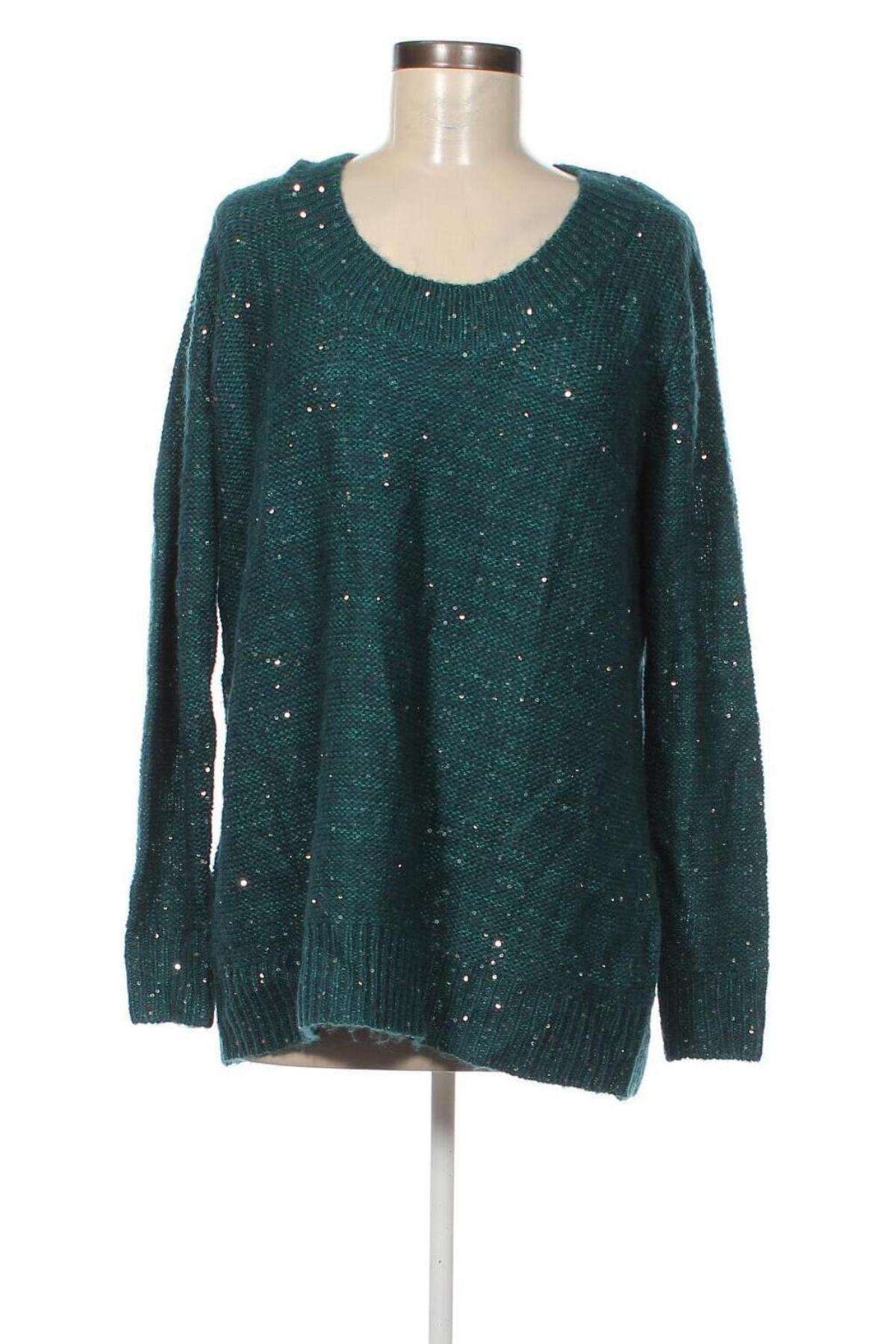 Дамски пуловер Etam, Размер M, Цвят Зелен, Цена 25,23 лв.