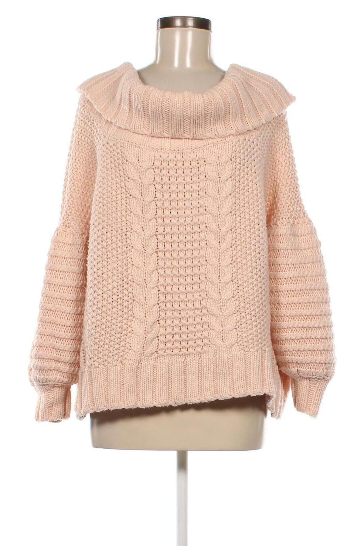 Dámský svetr H&M, Velikost XL, Barva Růžová, Cena  128,00 Kč