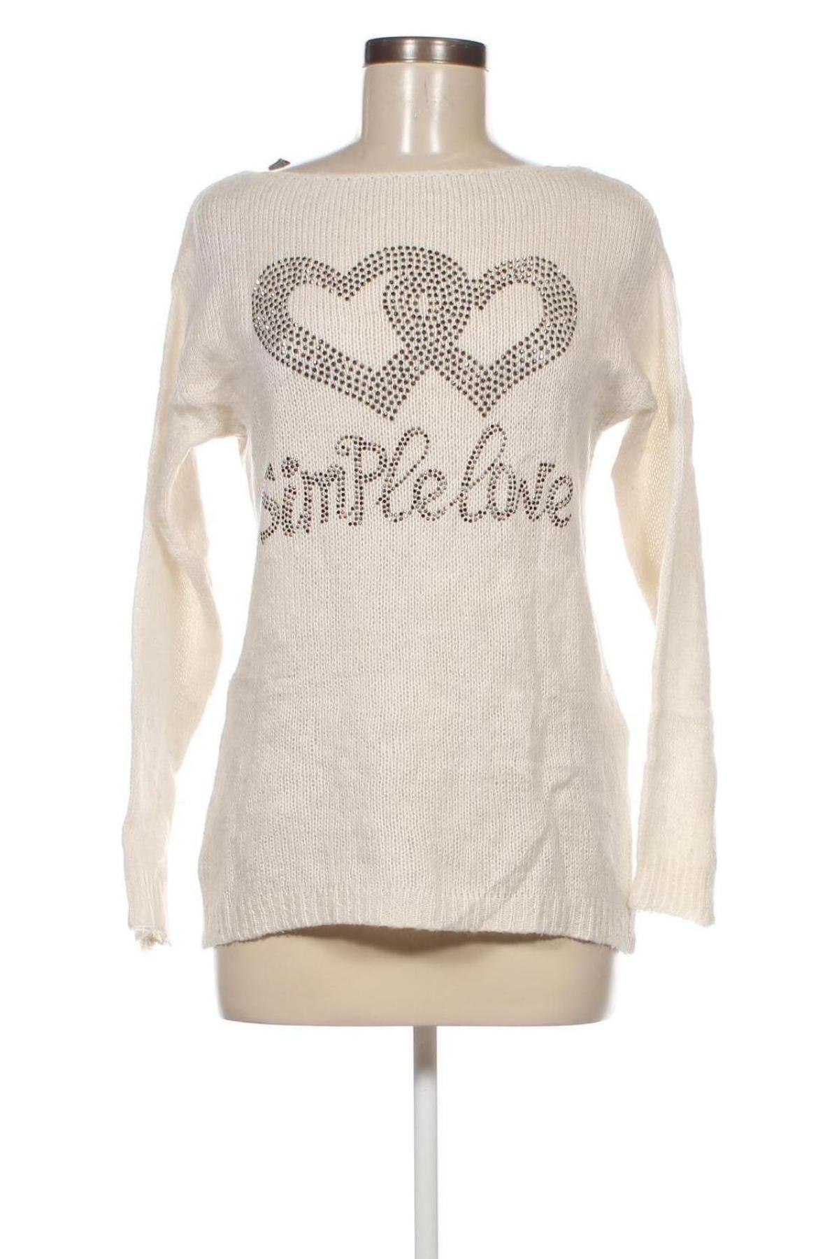 Γυναικείο πουλόβερ Me & Me, Μέγεθος S, Χρώμα Λευκό, Τιμή 4,49 €