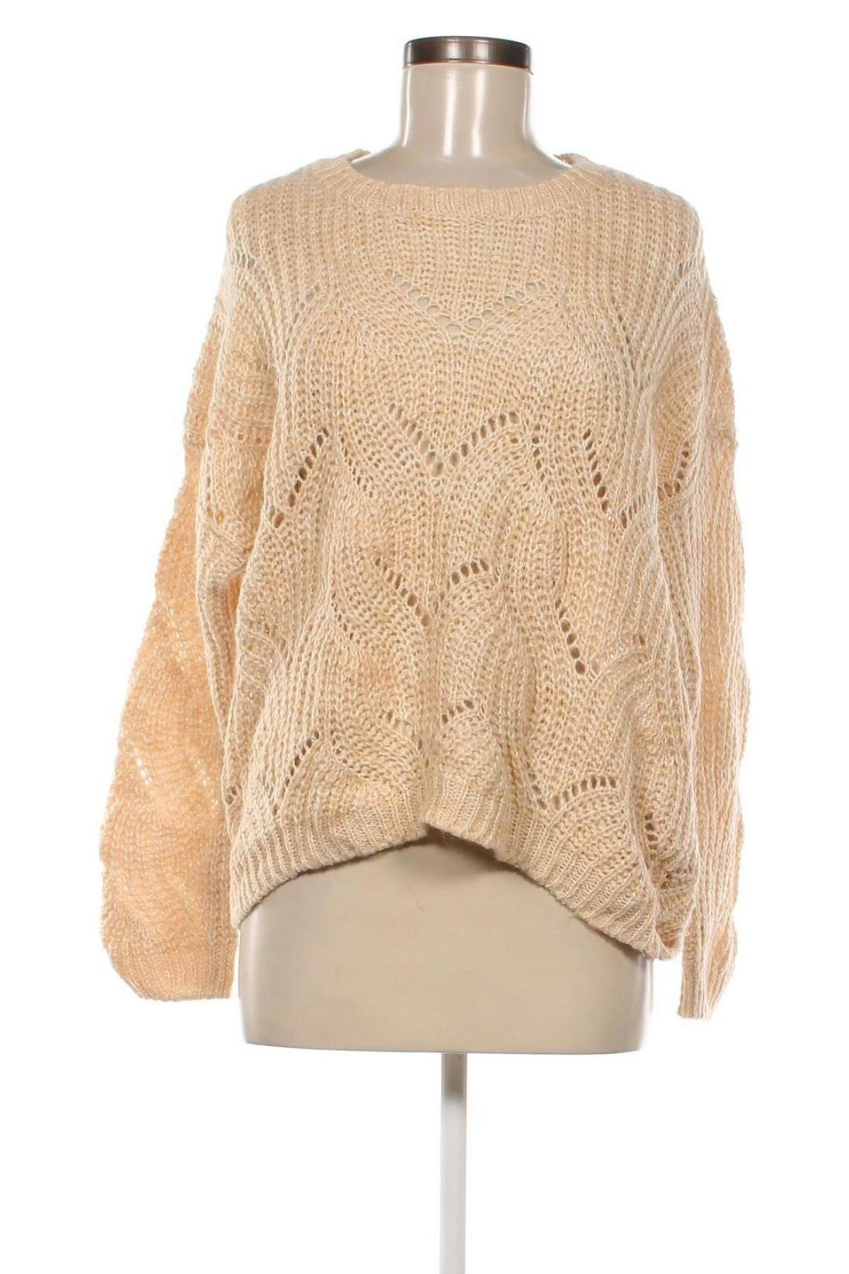 Дамски пуловер ONLY, Размер L, Цвят Бежов, Цена 7,20 лв.