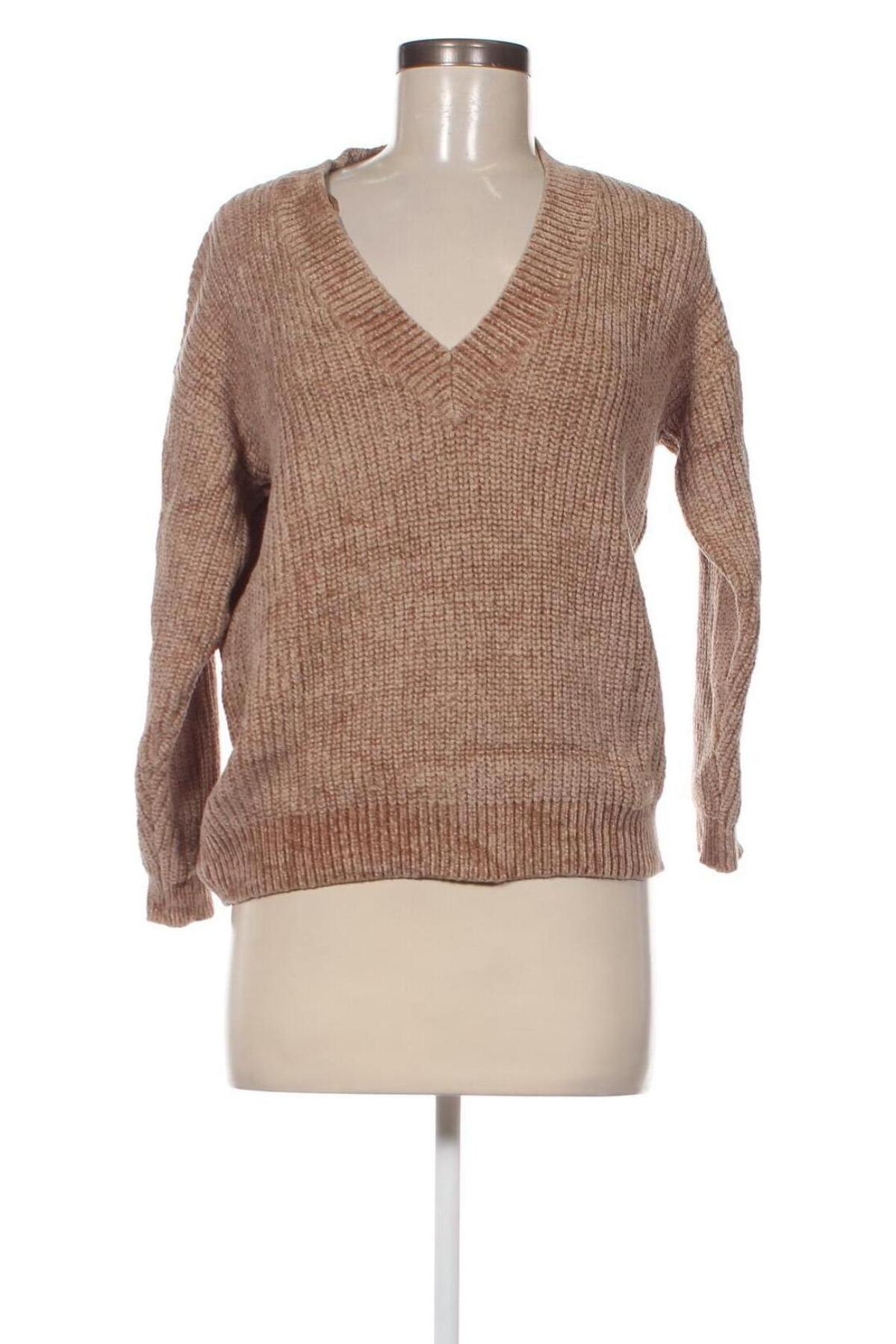 Дамски пуловер Pull&Bear, Размер S, Цвят Бежов, Цена 13,05 лв.