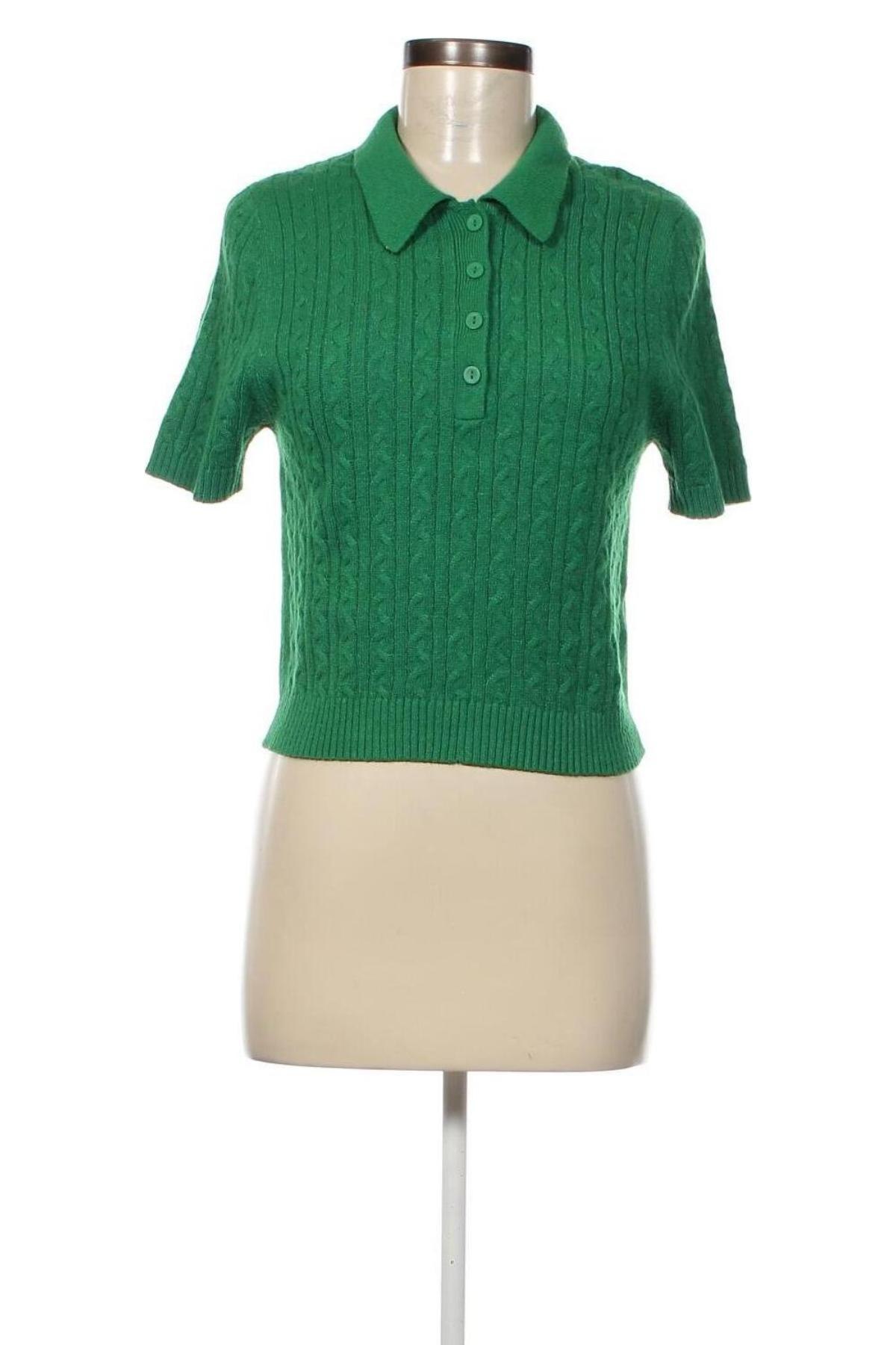 Pulover de femei Pull&Bear, Mărime L, Culoare Verde, Preț 92,00 Lei