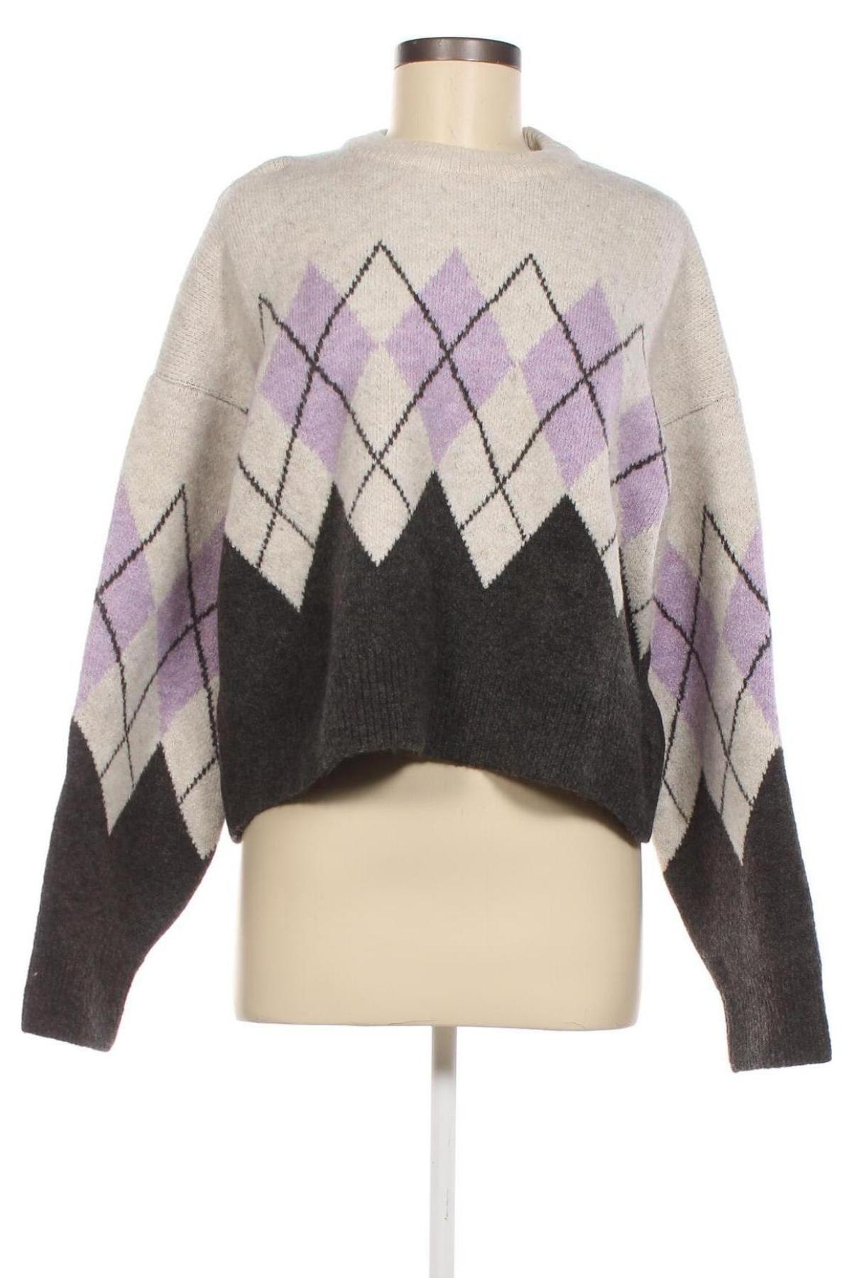 Дамски пуловер Pull&Bear, Размер L, Цвят Многоцветен, Цена 22,08 лв.