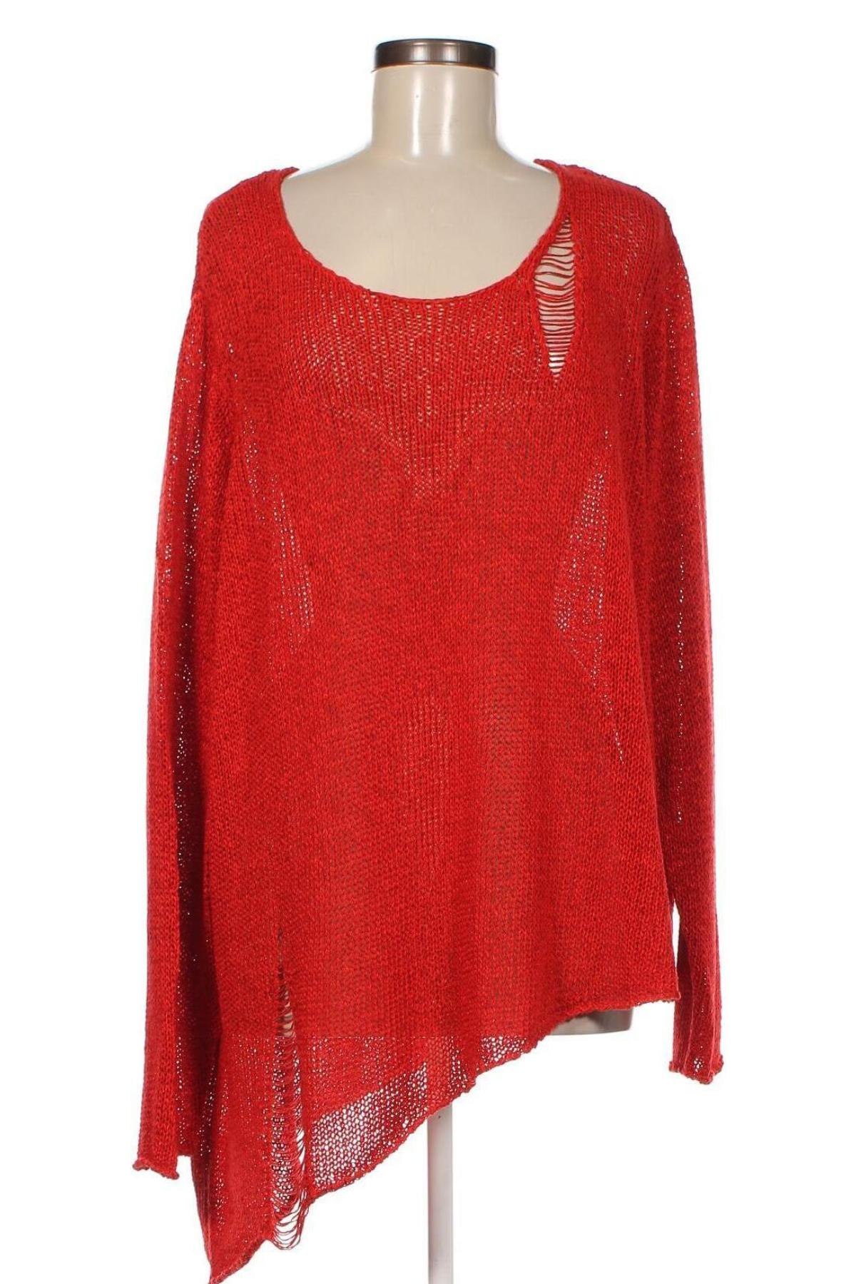 Дамски пуловер Sheego, Размер XXL, Цвят Червен, Цена 29,58 лв.