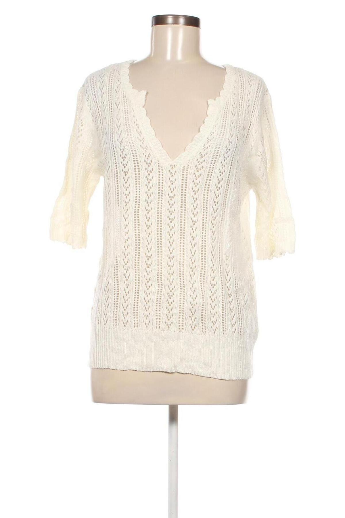 Дамски пуловер Tissaia, Размер L, Цвят Бял, Цена 6,67 лв.