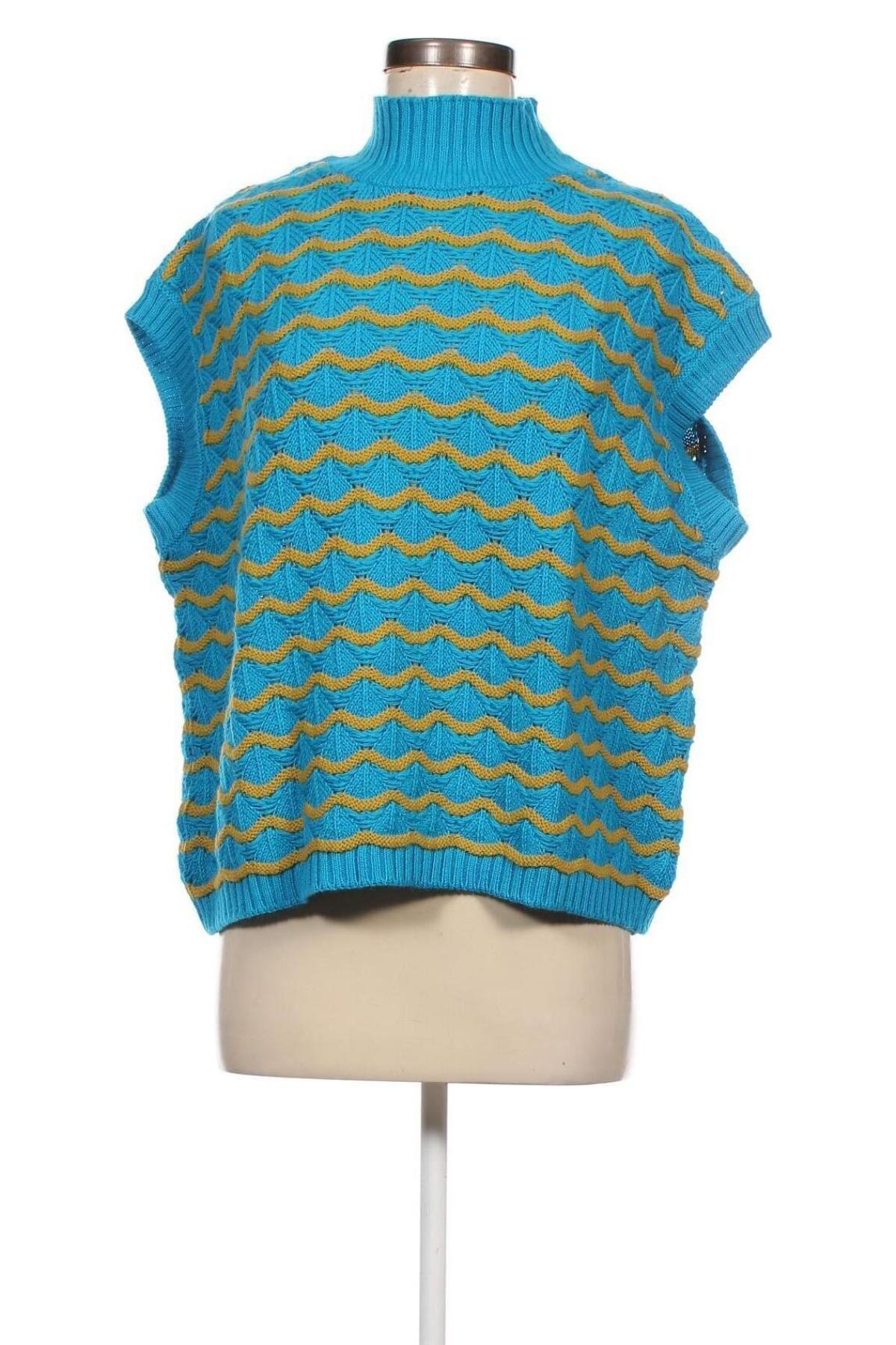 Дамски пуловер United Colors Of Benetton, Размер S, Цвят Син, Цена 26,10 лв.